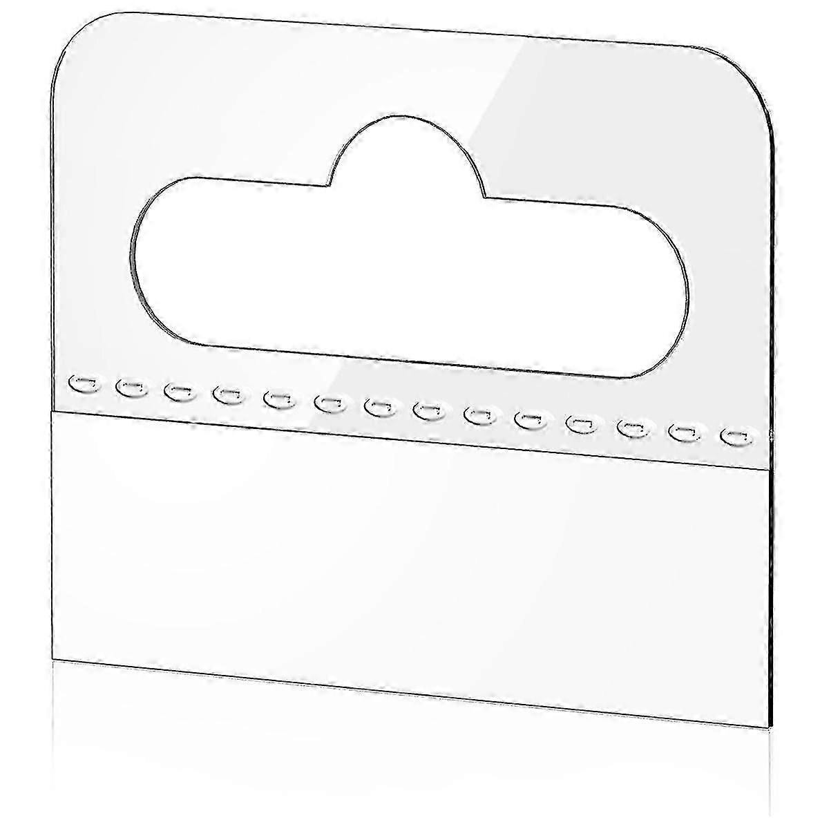 吊牌，200 件透明粘性吊标签槽孔自粘塑料吊牌，4.5 X 3.5 厘米