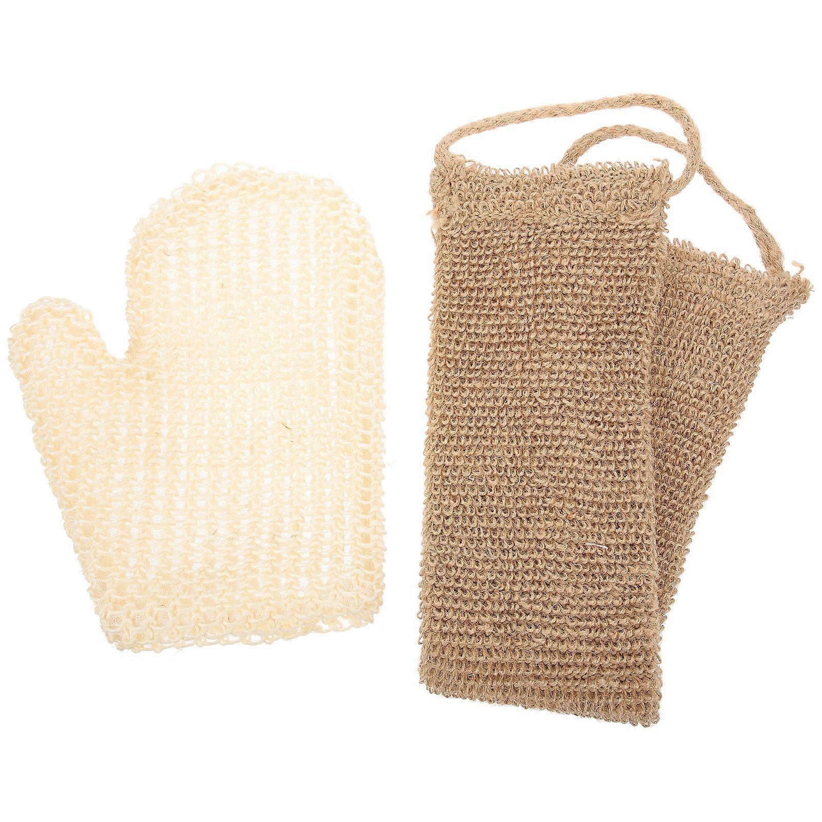 Exfoliating Back Scrubber Bath Mitt Towel for Shower Deep Cleaning, Rich Foaming, Dead Skin Removal, Skin Friendly Material