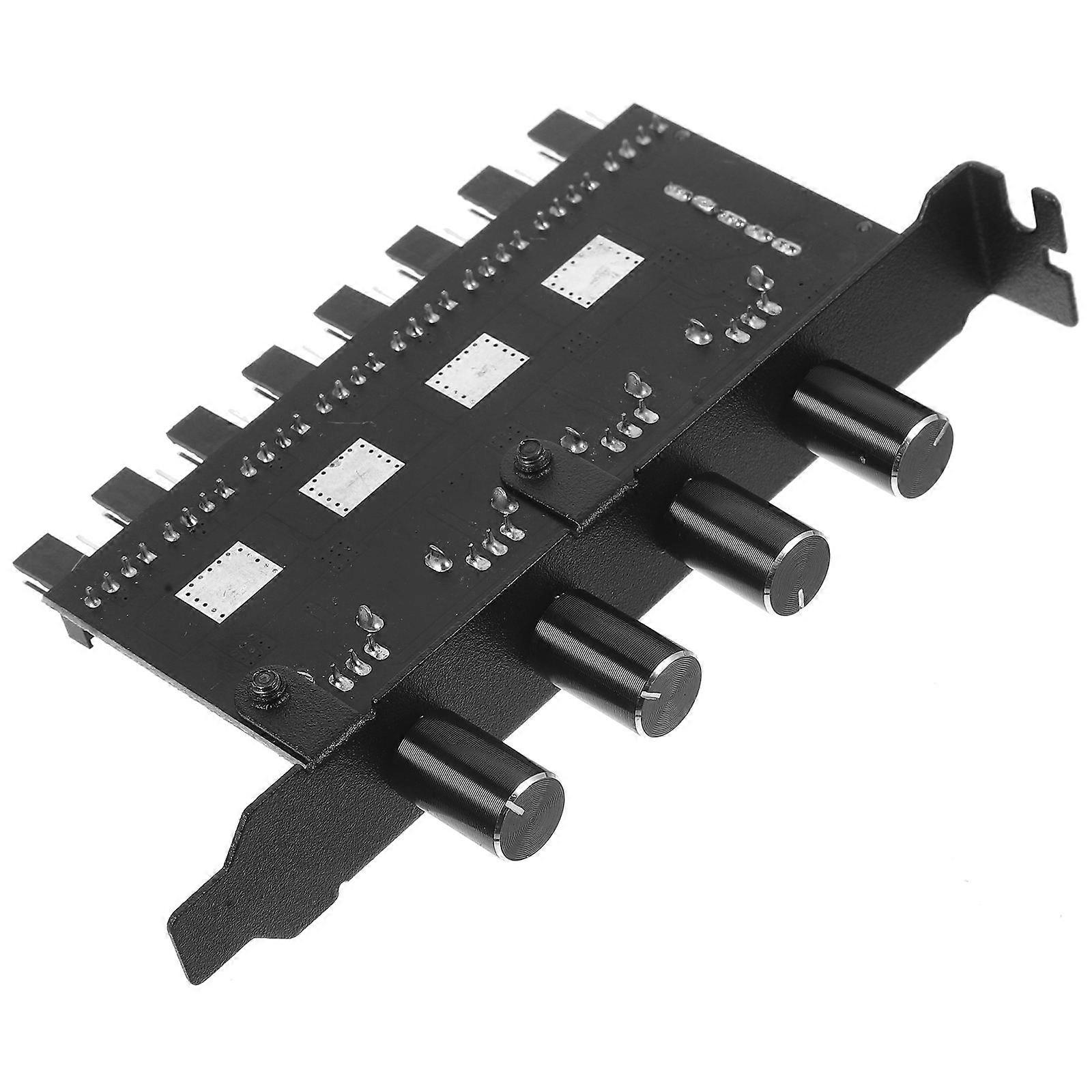 Cooling Fan Controller Pc Fan Hub Splitter Computer Use Variable Speed Control 1Pack