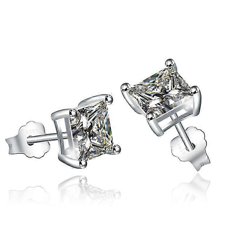Earrings S925 Sterling Silver Square Stud Earrings hwyNO.653