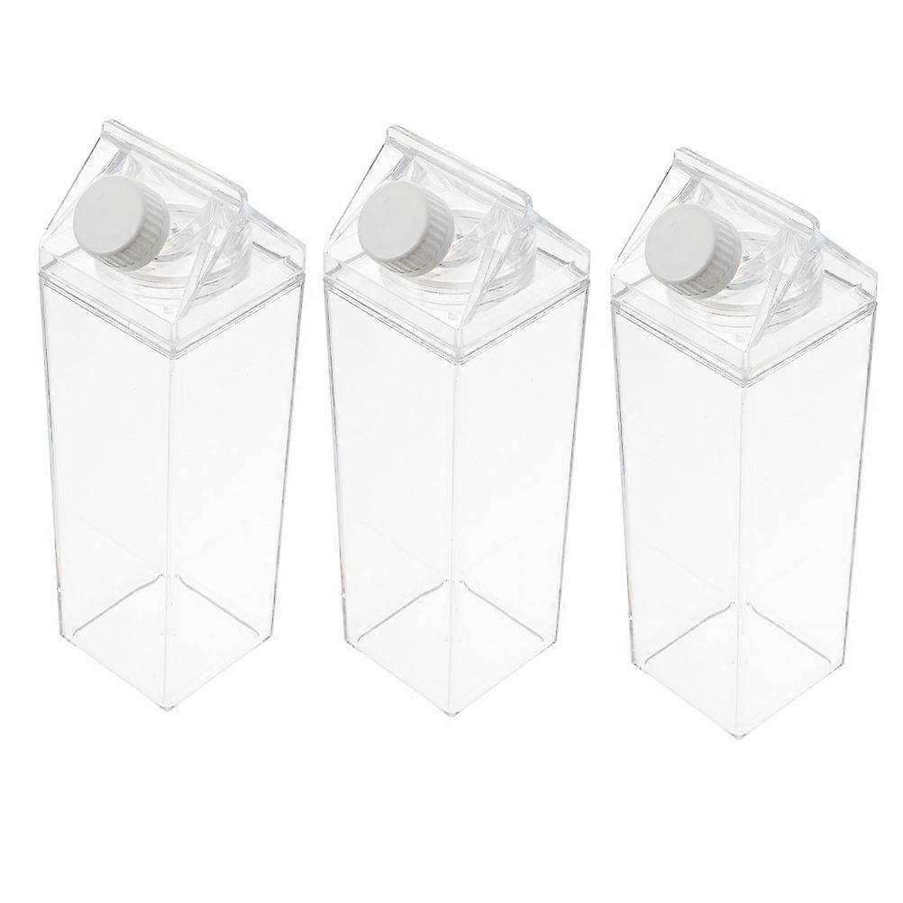 Transparent Milk Container 3Pcs Water Container for Household
