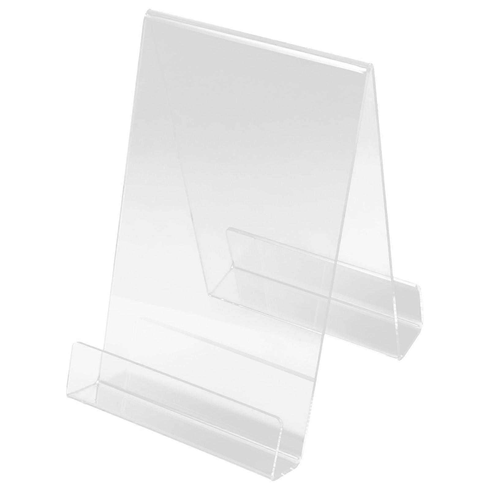 Clear Literature Holder Transparent Acrylic Stand Display For Home Use Rectangular Organizing 10.4X8.7X7.9in 1Pcs