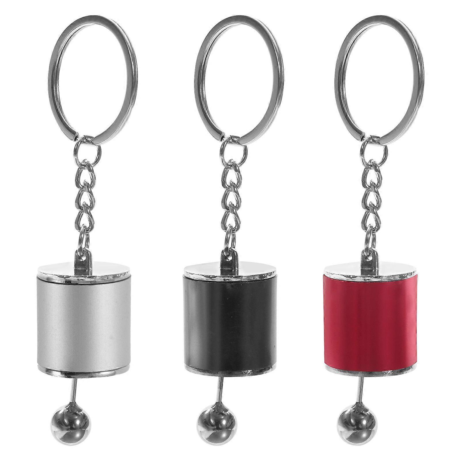 3pcs Keychain Gadgets Cool Key Chain Rings Car Key Keychain Decors Gear Shifter Keychains