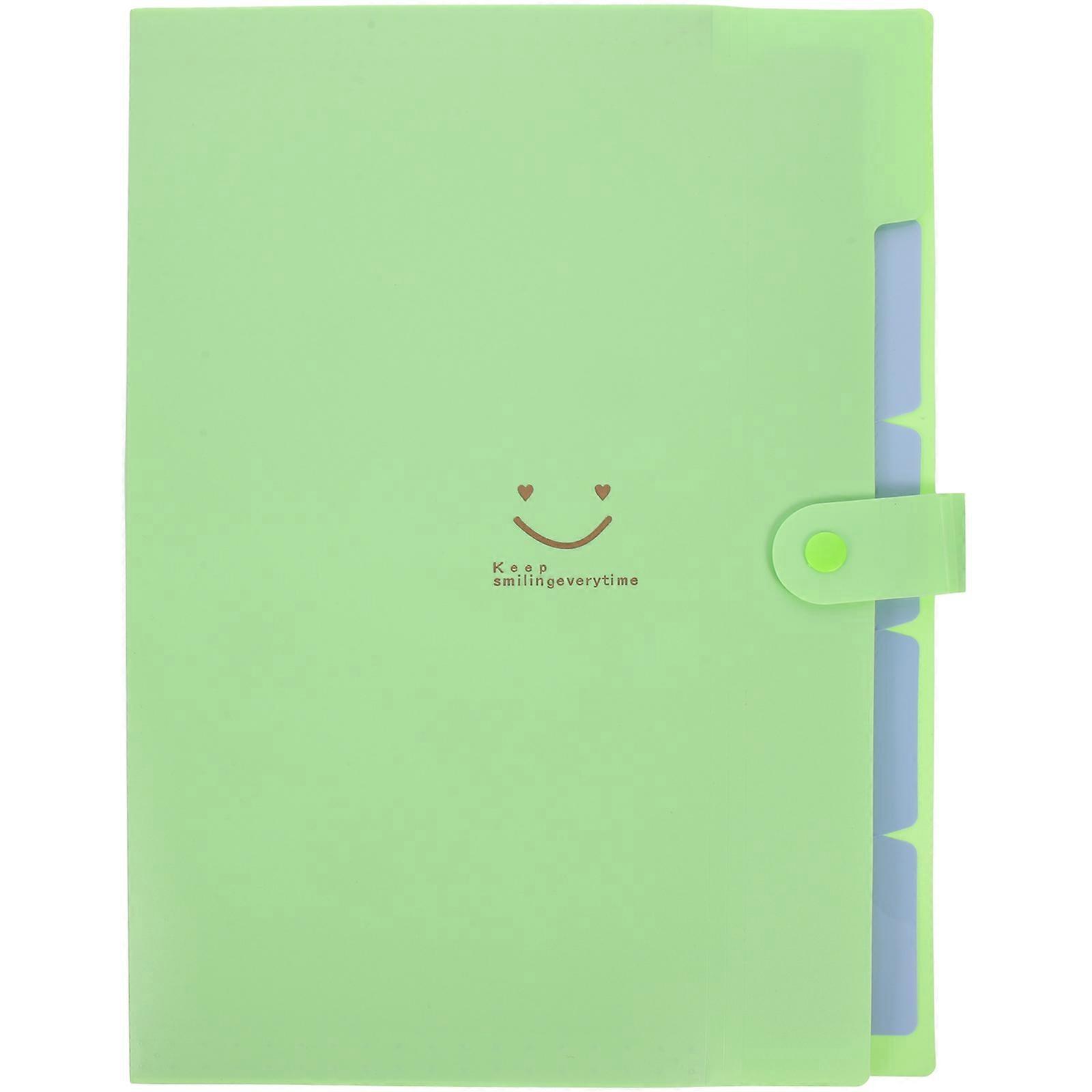 Pocket Organizer Folder Creative Candy Color Folders For Home Use A4 Letter Size Document Storage Snap Closure 1Set