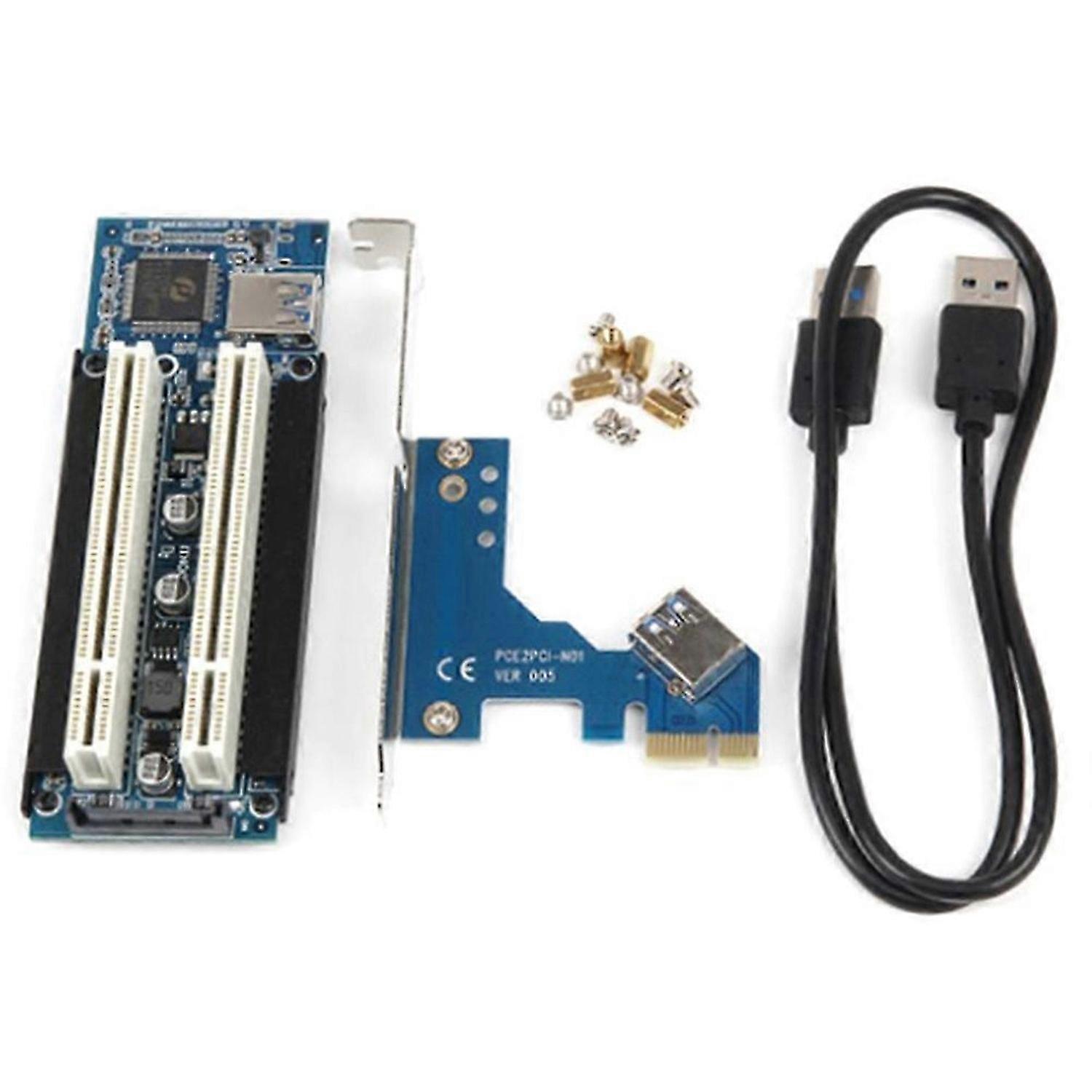 PCI-E To PCI Adapter Card PCIE To 2 PCI Slot Support Capture Card Golden Tax Card Sound Card Paralle