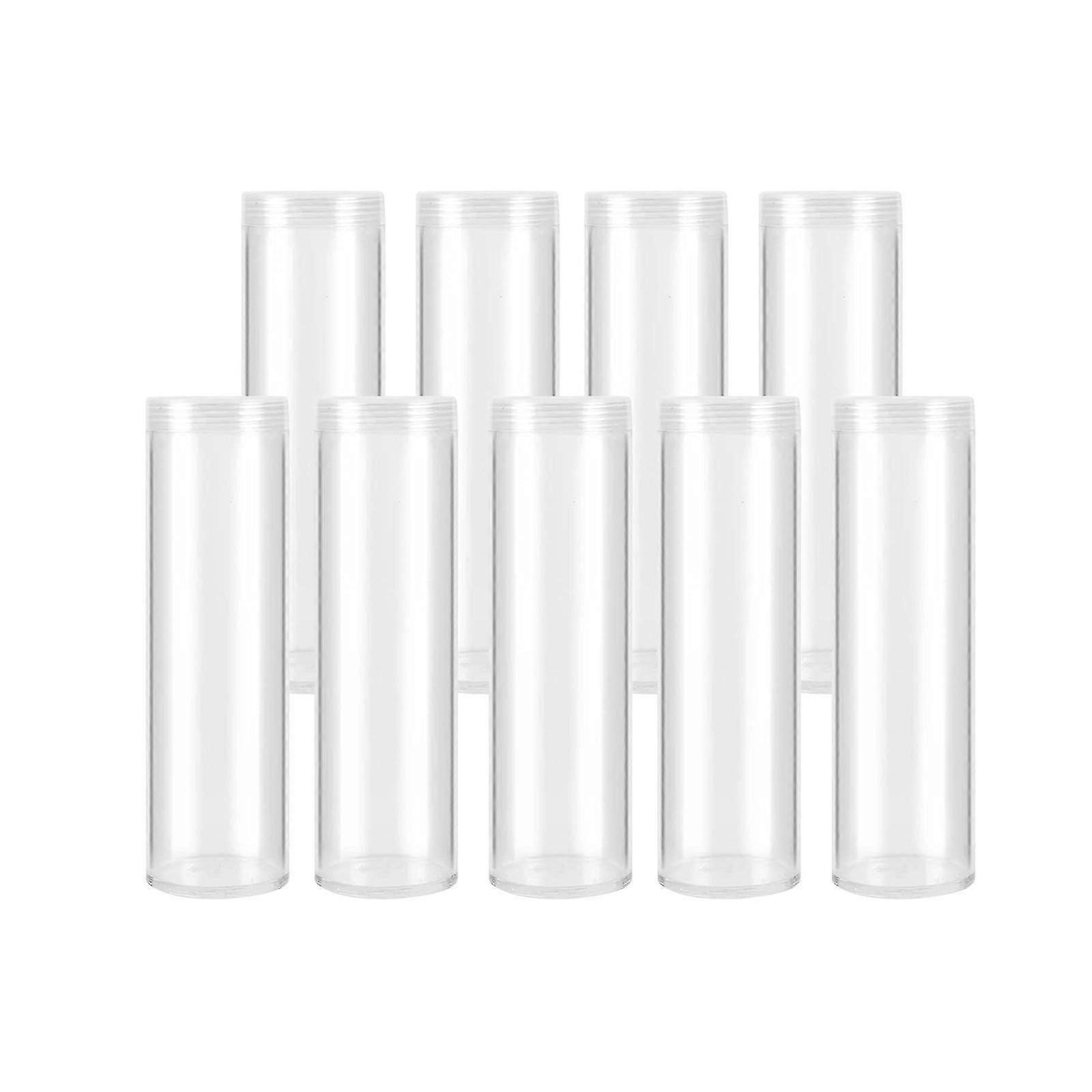 Transparent Bead Tube Beads Holder Tube Sturdy Beads Container with Lid 32mm