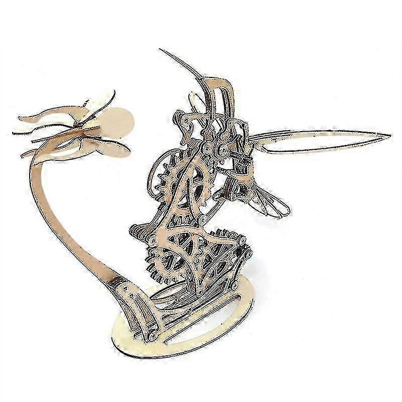 Wooden Kinetic Hummingbird Sculpture Set Assemble Animal Models With High Difficulty A