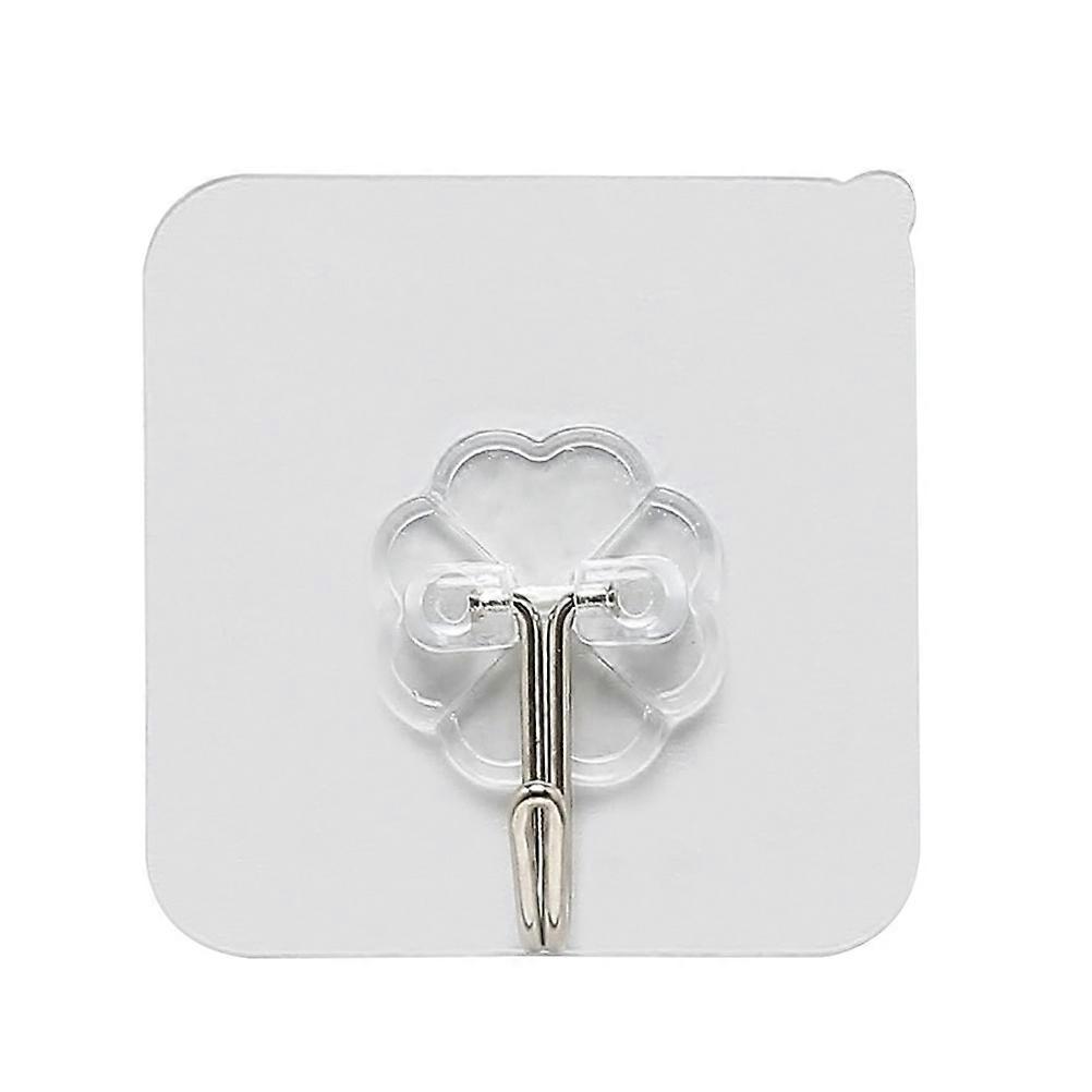 透明PVCヘビーデューティーバスルームキッチン防水ドリルなしを吊るすためのフック10個