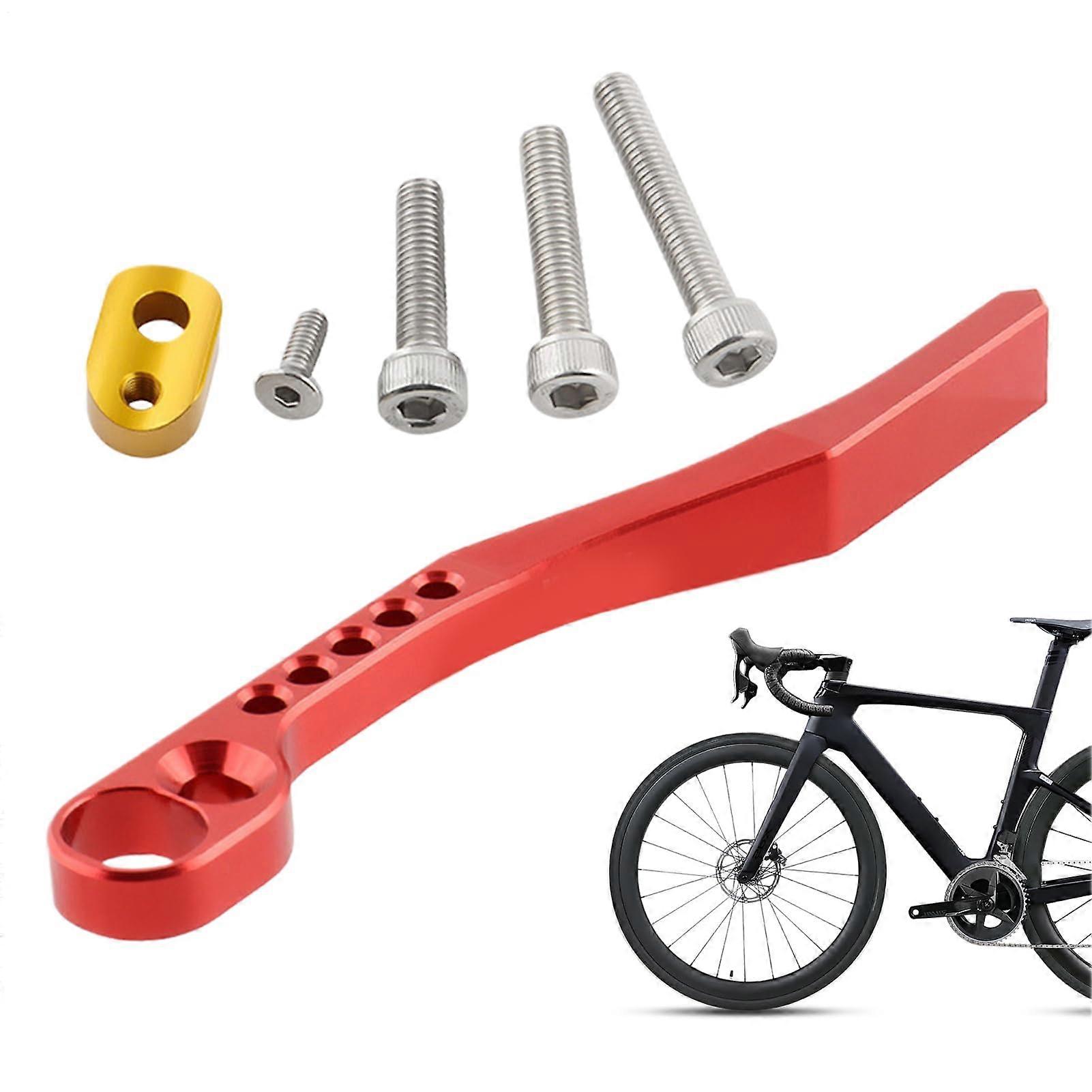 Bicycle Chain Stabilizer - Aluminum Alloy Chain Guide with Screws, Rustproof Buckle, Red Deflector for Bikes