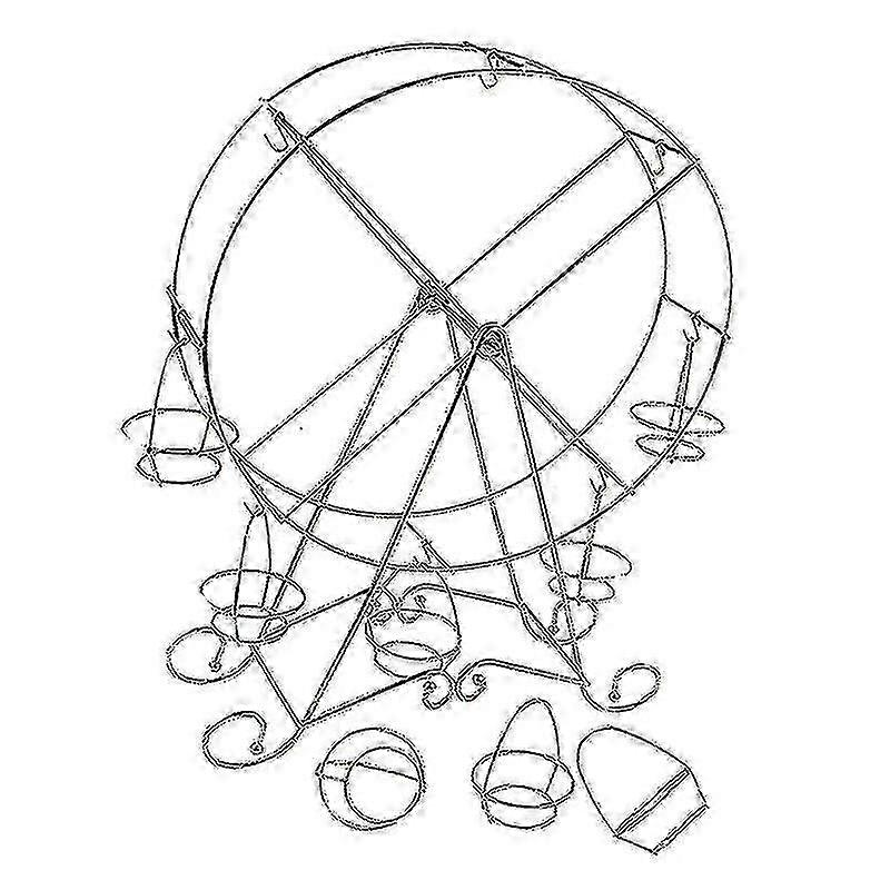 Rotierendes Riesenrad Dessert Server 8 Cupcake Serviertablett Karneval Zirkus Thema Edelstahl Zekai Silber