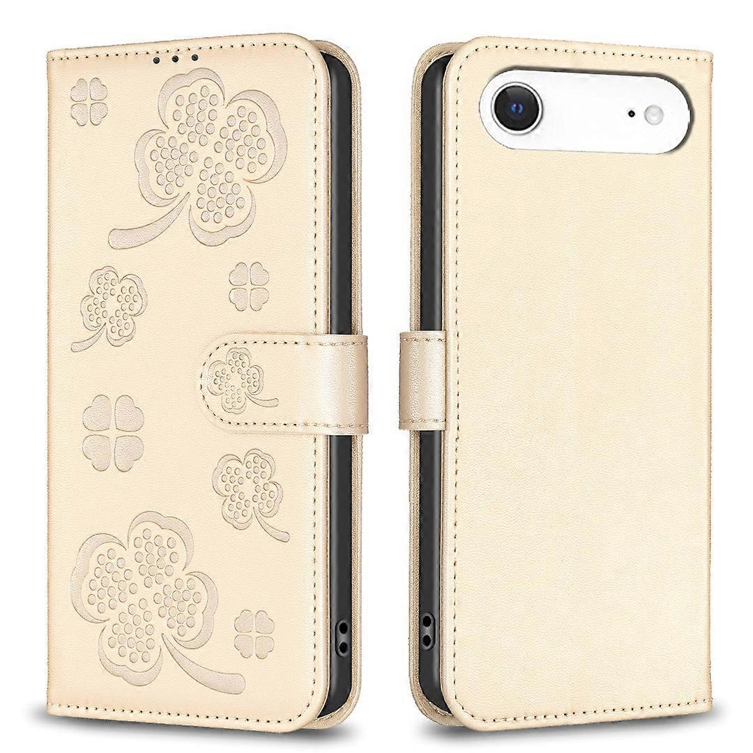 For iPhone 17 Air Case Clover Pattern Wallet Stand View Leather Phone Cover