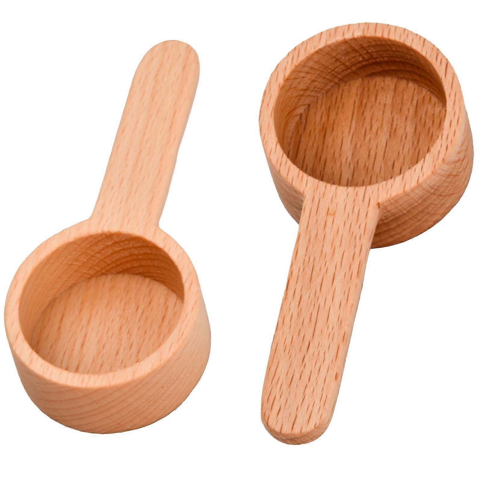 Wooden Coffee Dosing Spoons, 1 Tablespoon Size, Pack of 2 for Coffee Beans, Tea Leaves, Spices, and Flour, 20 ml/8 g