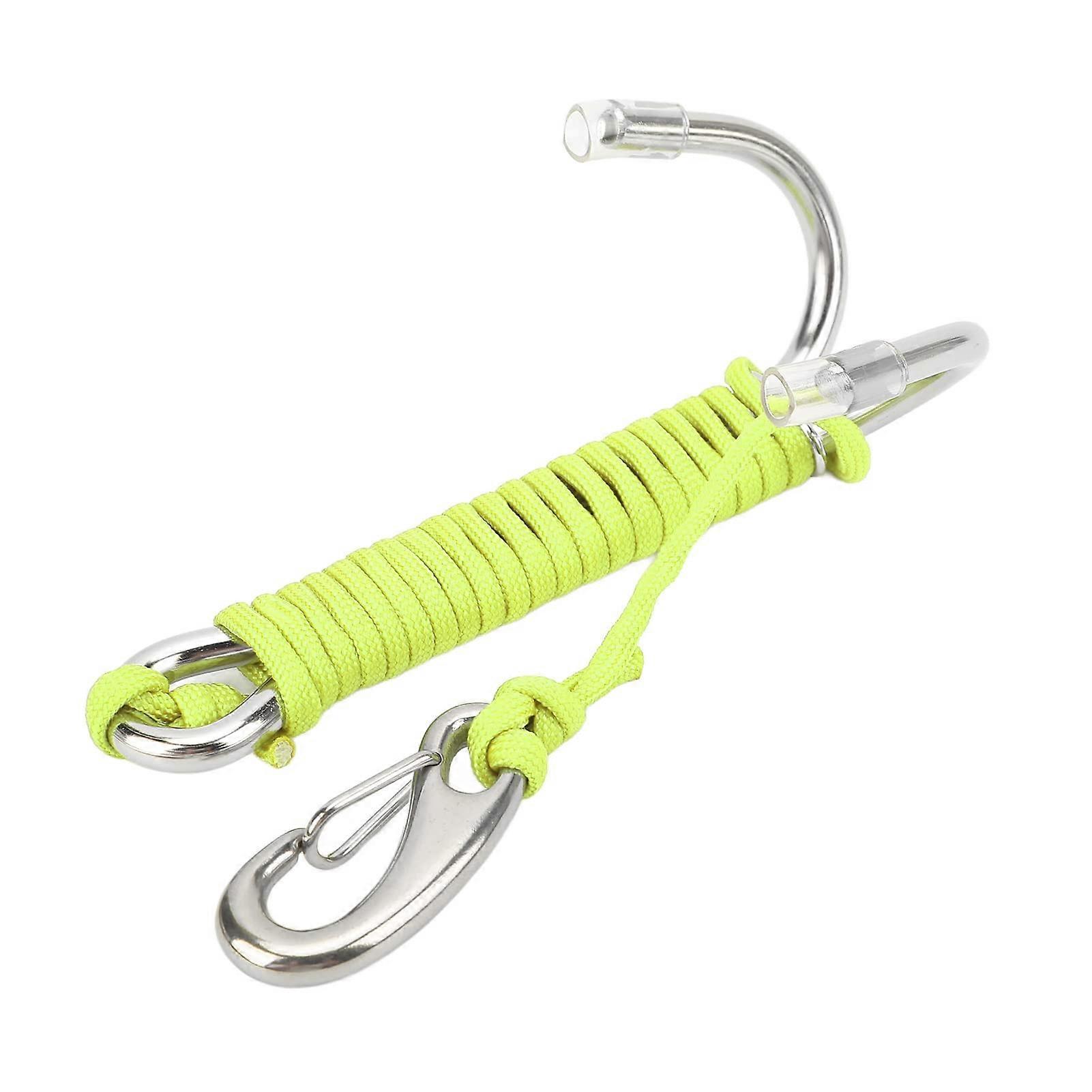 Stainless Steel Diving Hook Double Strap Hook Strong Stability for Underwater Activities Green