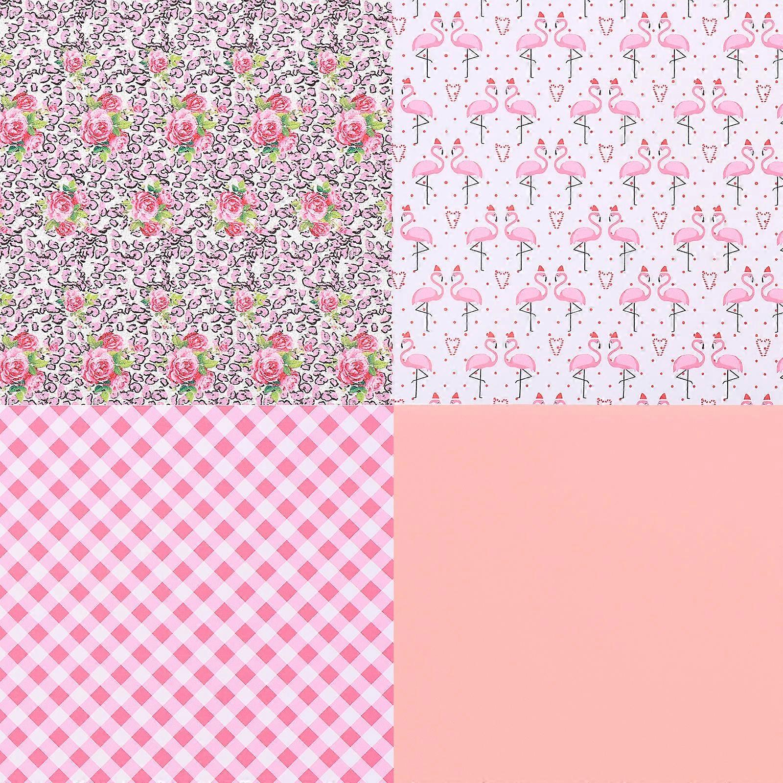 Leatherette Sheets Artificial Leather DIY Crafts Adorable Crafting Supplies Rectangular Assorted Color 8.3x12 Inches 4 Sheets