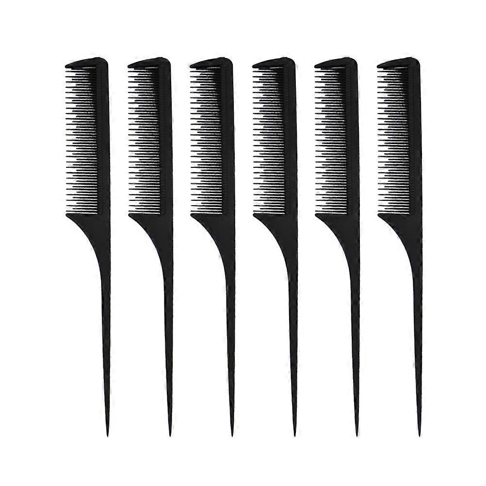 Stimulate Circulation Comb for Home Dorm Hotel 6Pcs Black 23.5*2.7cm Portable