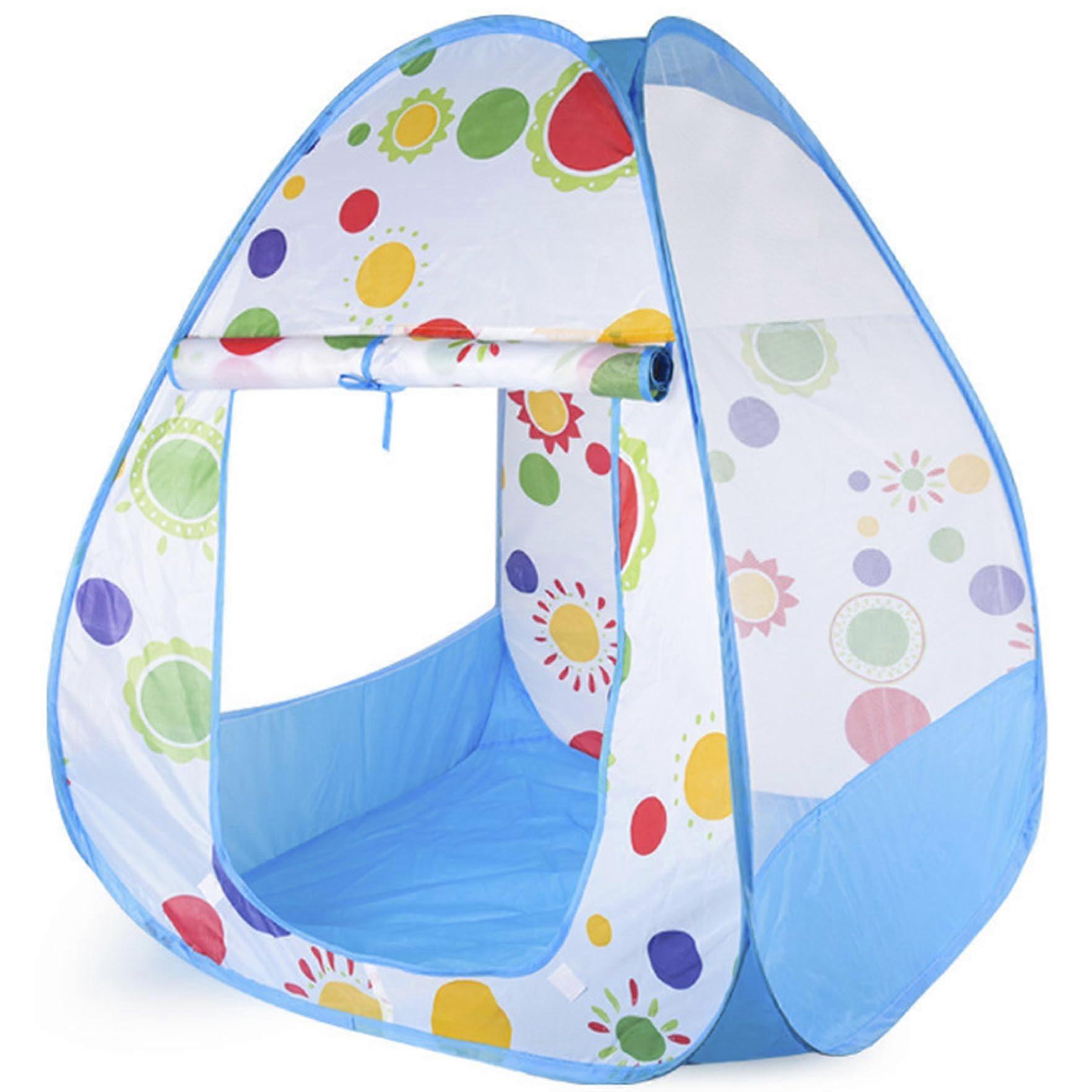 Kinderzelt Indoor Play House Foldable Children's Play Tent, Breathable Ball Pit, EasytoAssemble Large Playhouse for Girls, Boys Blue