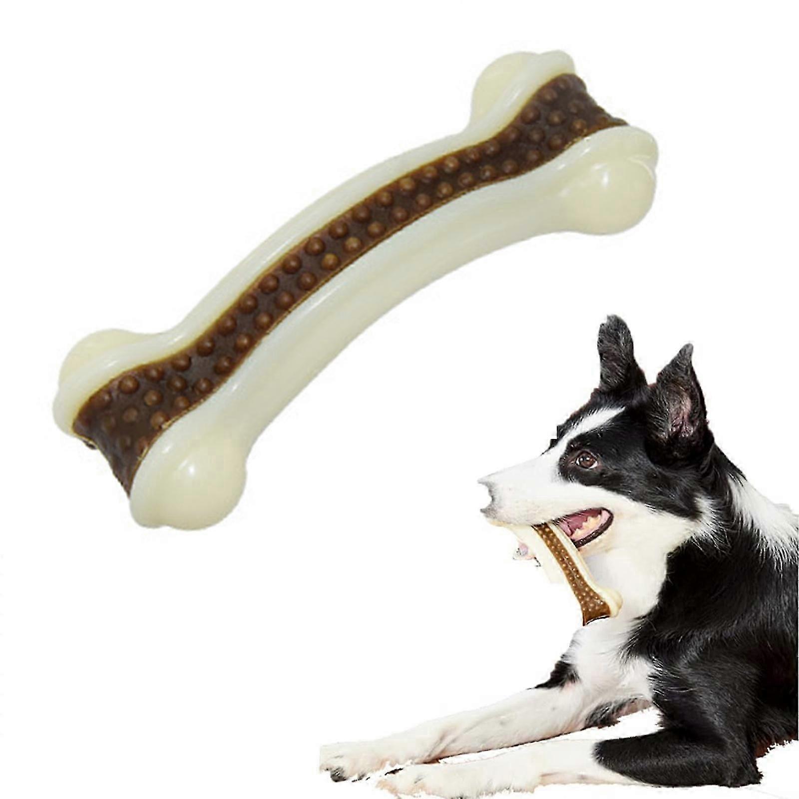 Dog Chew Toys, Dog Bones for Aggressive Chewers Nylon, Beef Flavor Dog Teething Chew Toys Bones for Large Medium Small Puppies