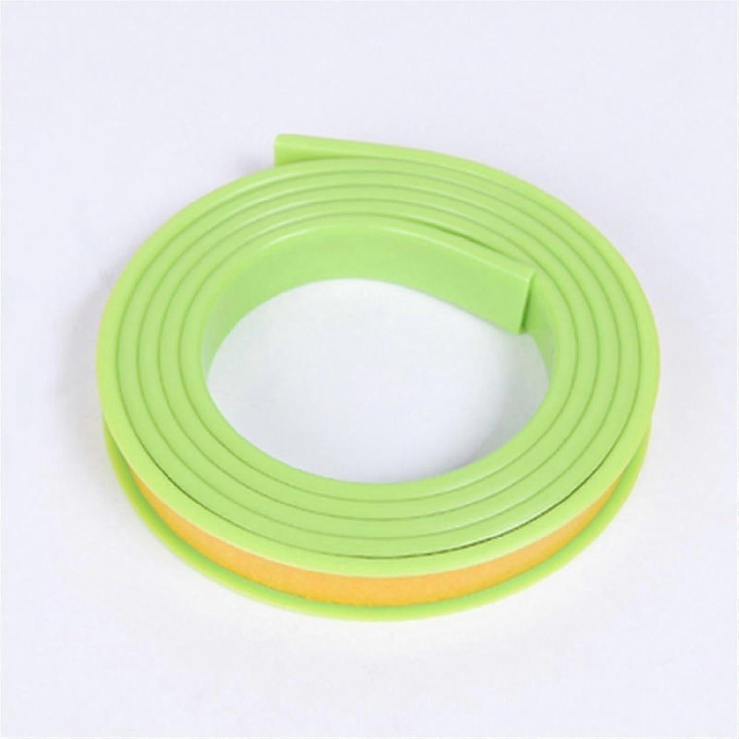 Self-Adhesive Sealing Strip, U-Shaped Edge Banding, 16.4 Ft Flexible TPE Furniture Edge Protector, Green 14mm