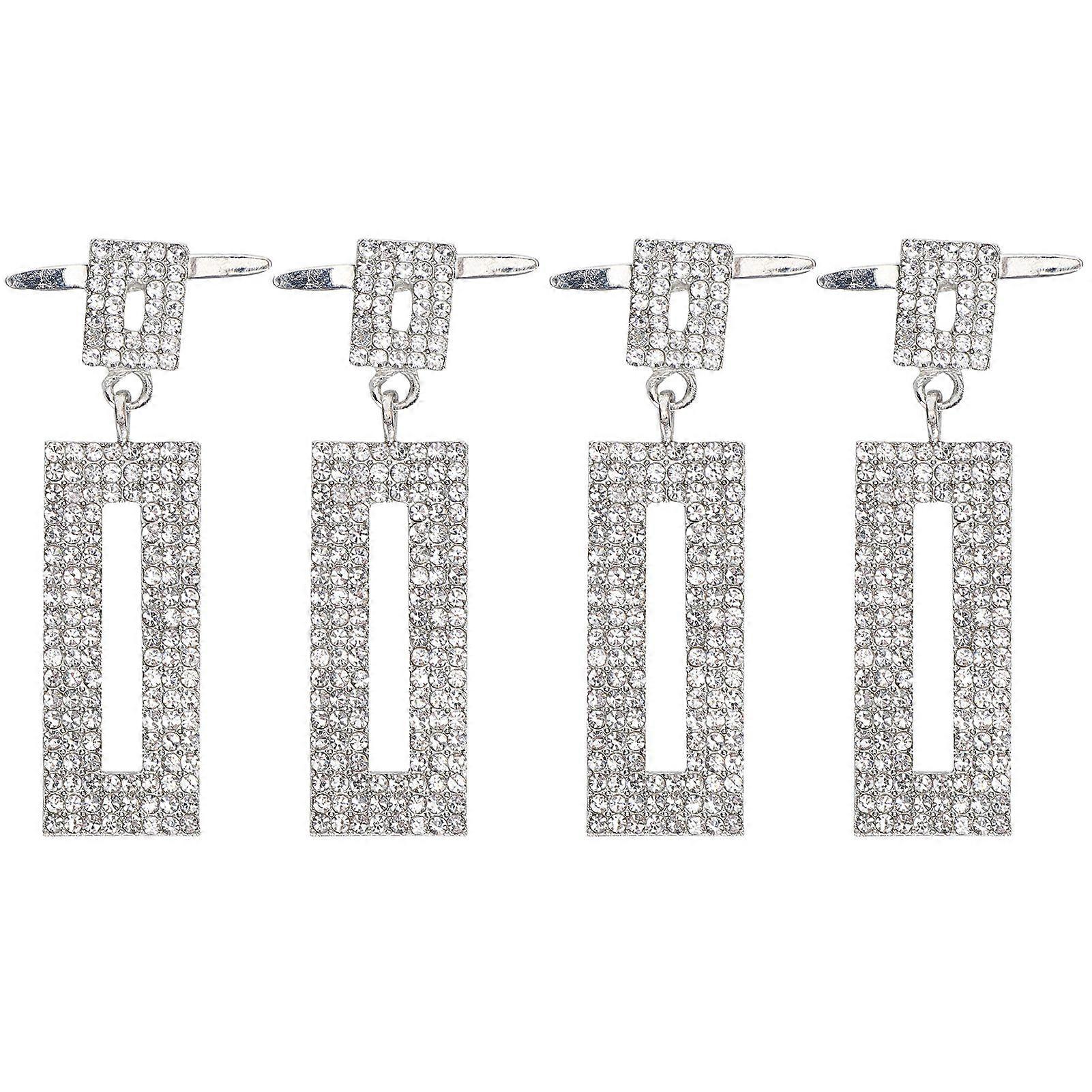 2025 Latest Model  4Pcs Shoe Buckle Rectangular Shoe Clip for Party Decoration