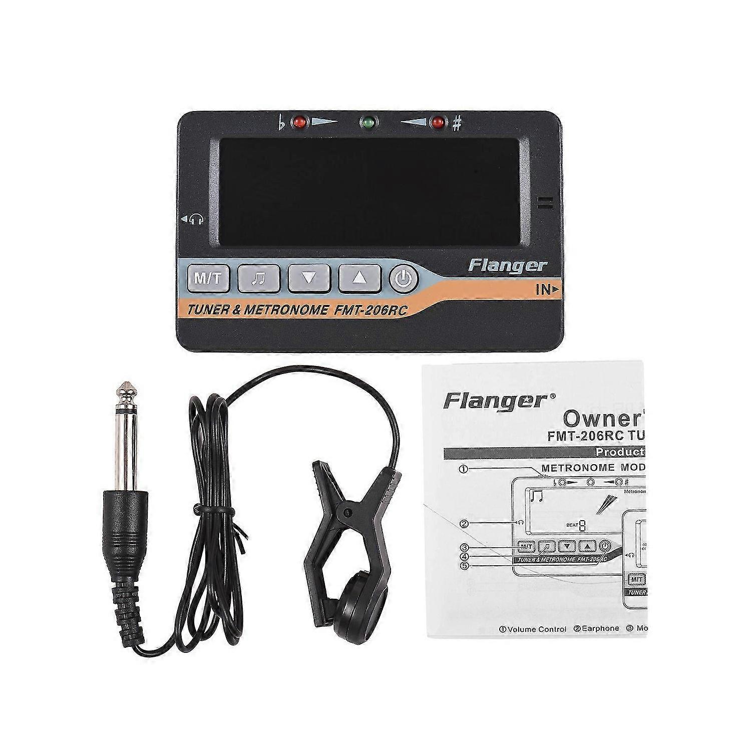 Guitar Tuner for Chromatic Guitar Bass Violin Ukulele Color LCD Display Screen Portable Guitar Tuner with 6.35mm Plug Pickup Clip Professional 3-in-1