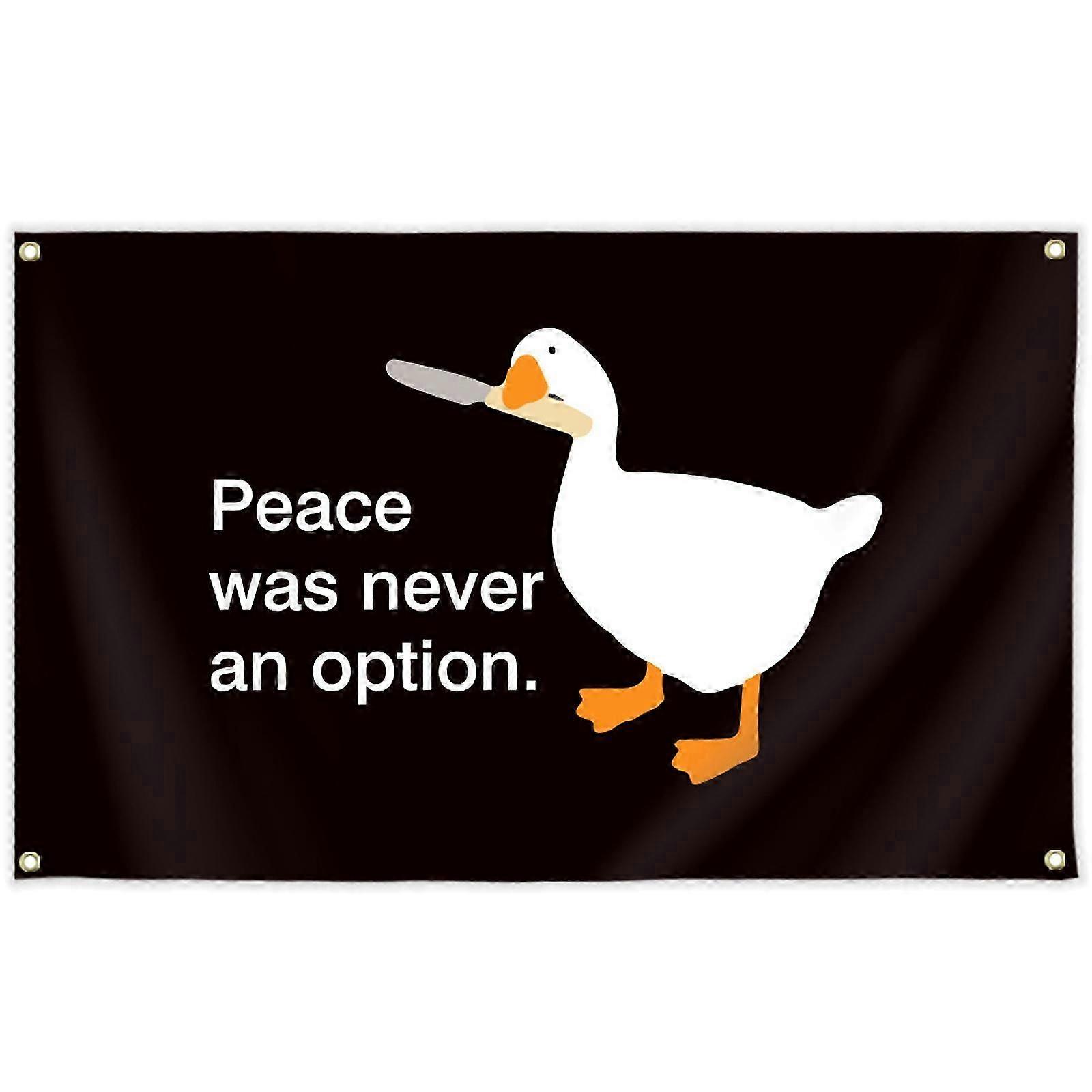 Peace Was Never An Option Flag 3x5 Ft Funny Flags For room Durable Wall Flag