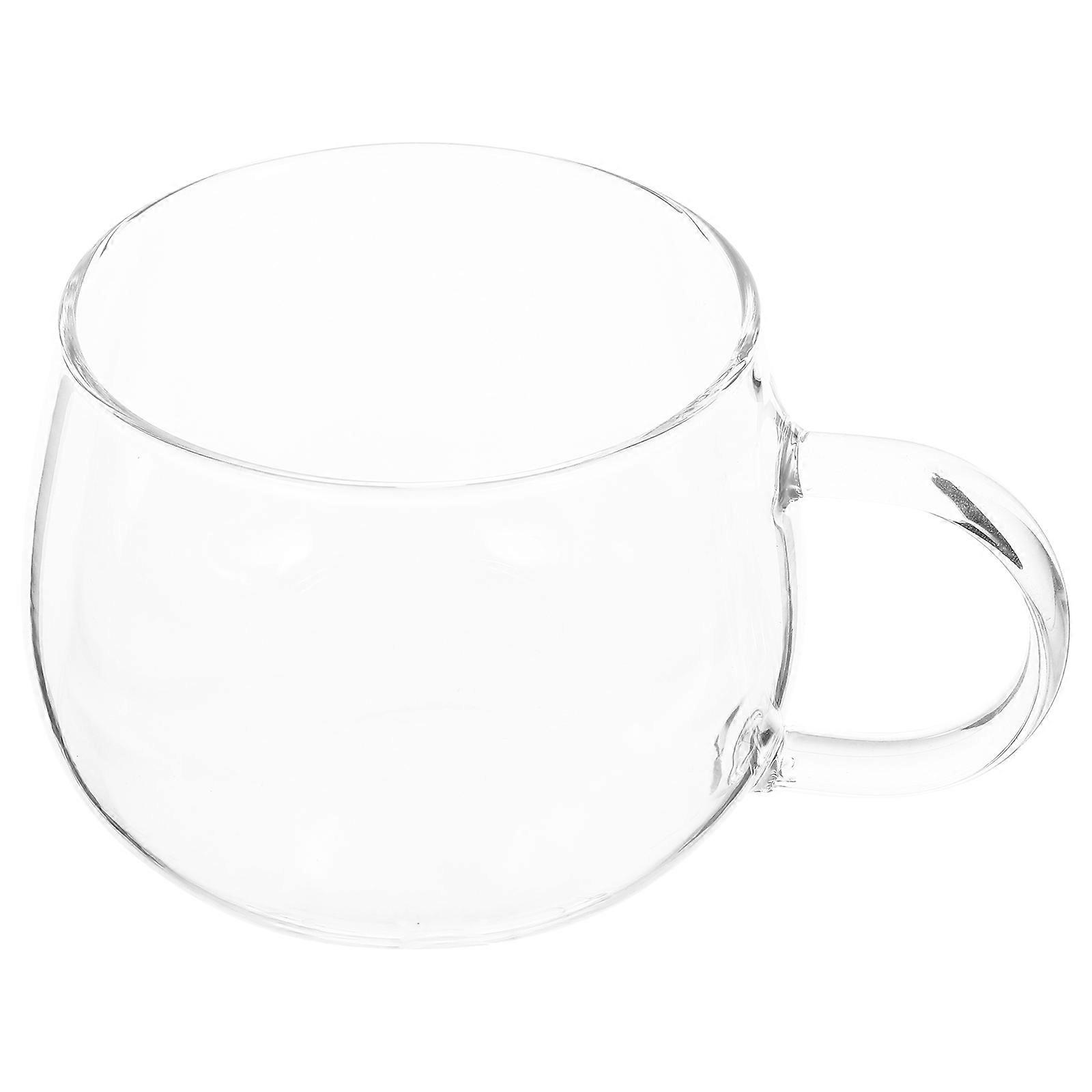 Transparent Glass Cup for Tea, Coffee, Milk, and Juice Heat Resistant, Stylish Design with Comfortable Grip, Multipurpose Storage Container