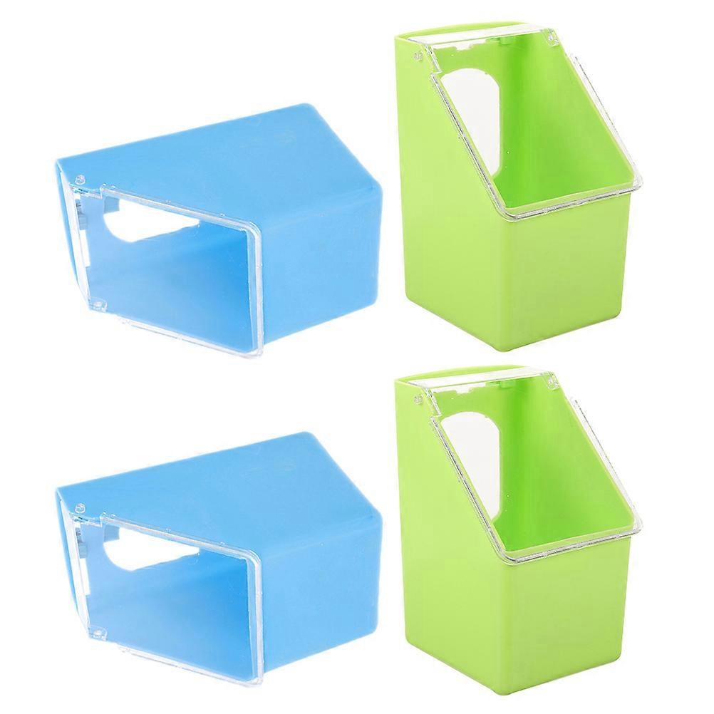 4pcs Bird Food Container for Cage – Versatile Hanging Feeder for Parrots, Budgies & Pigeons – Easy Access Capacity Dispenser for Convenient Feeding &