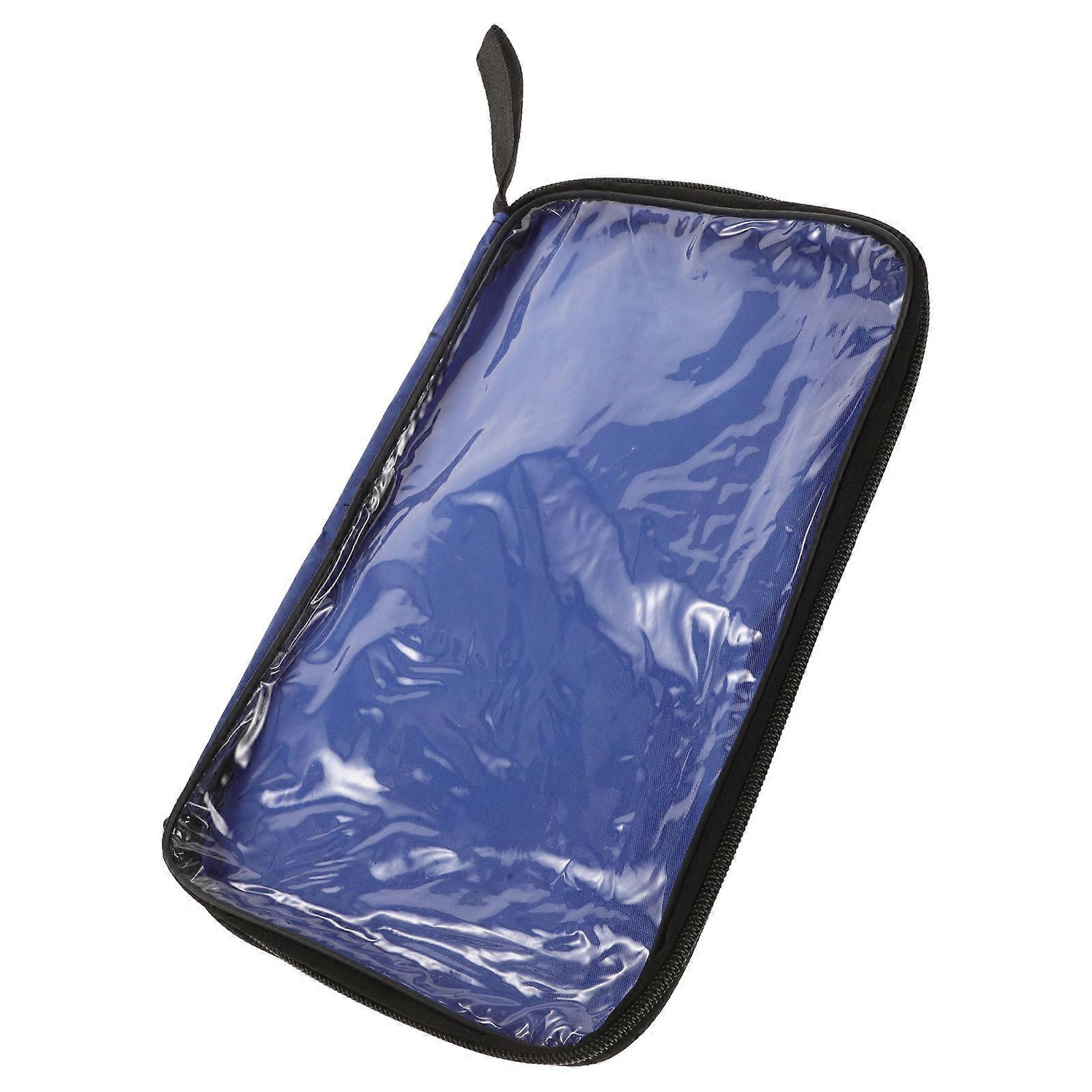 Table Tennis Paddle Bag Splashproof Pong Racket Case Portable Design For Tournaments Blue 28.00X18.00X2.50CM 1Pcs