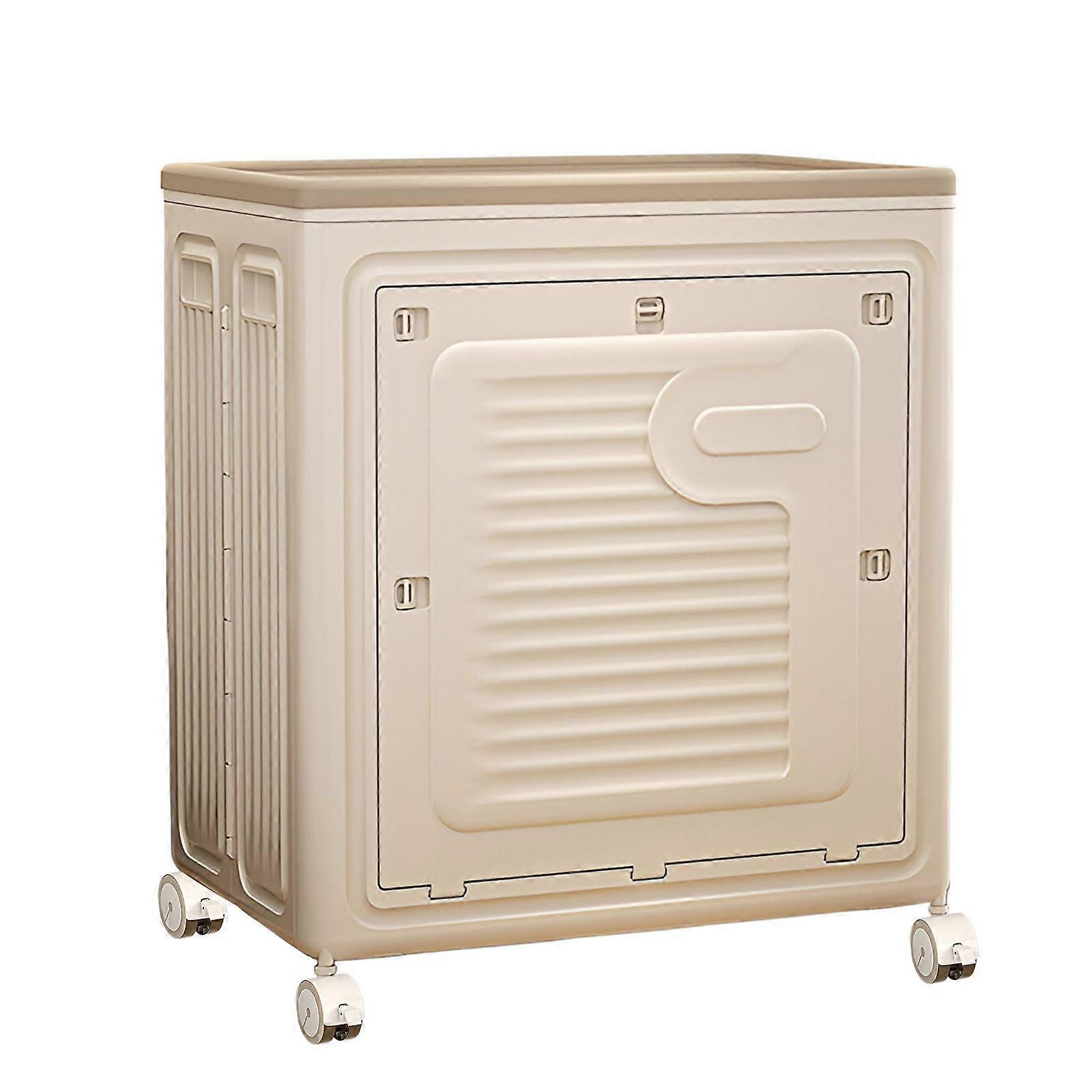 Large foldable storage containers with wheels – plastic cabinets for easy storage.