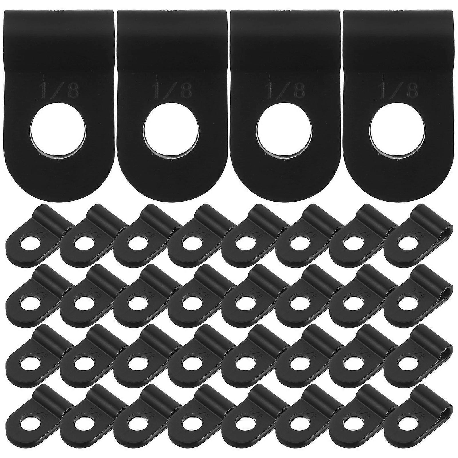 Cable Clamps Control Cable Clamp For Computer Setup PVC Material 0.67X0.38X0.20IN 100Pcs