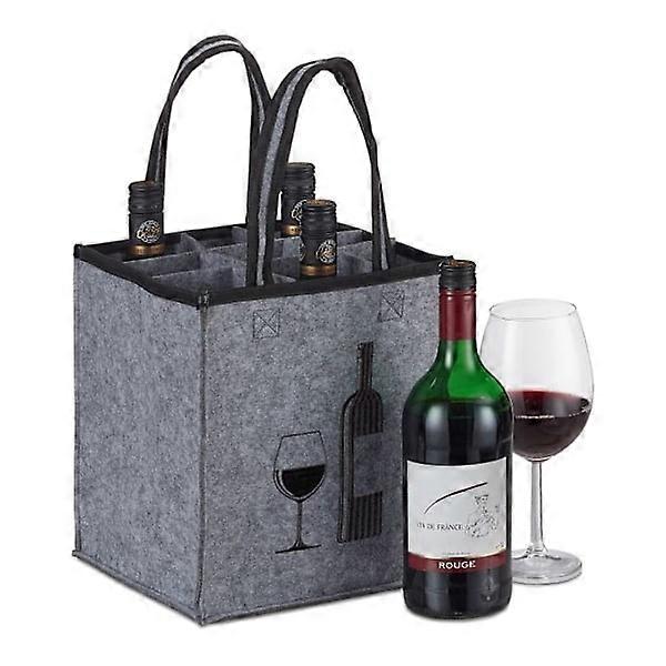 Felt bag for 9 wine bottles - Wine Carrier and Storage