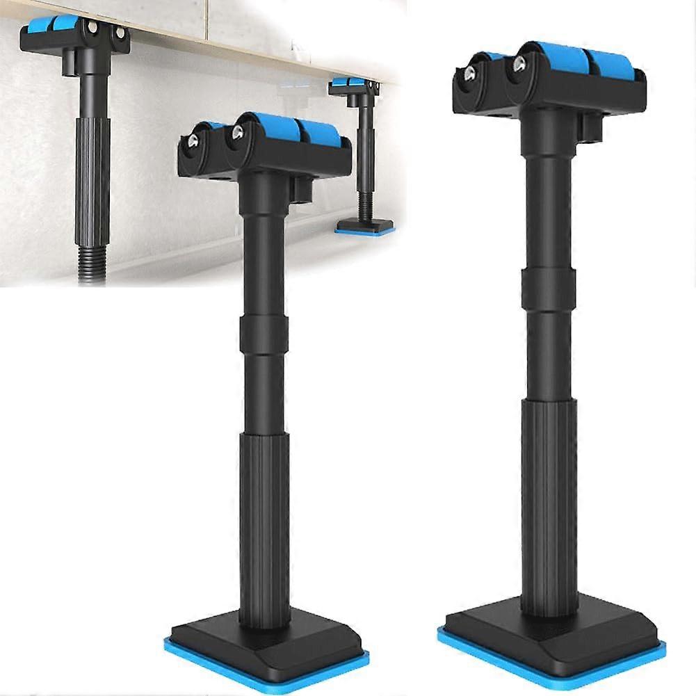 Labor Saving Lifting Brackets, Multifunctional Height Adjustment, Lifting Device, Cabinet Lifter, Telescopic Furniture Lifter, Hand Tool Black 2PCS