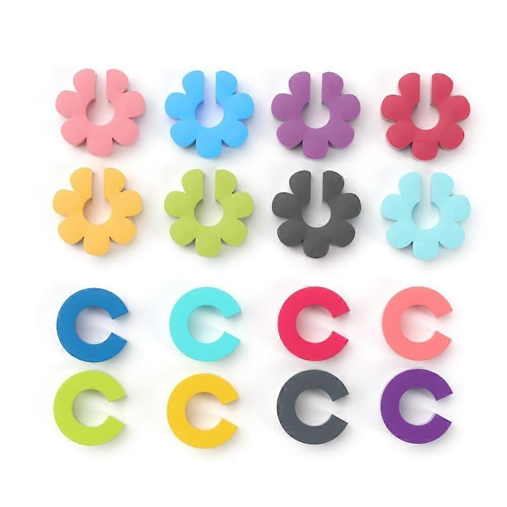 Flower Shaped Half Round Wine Glass Marker Set