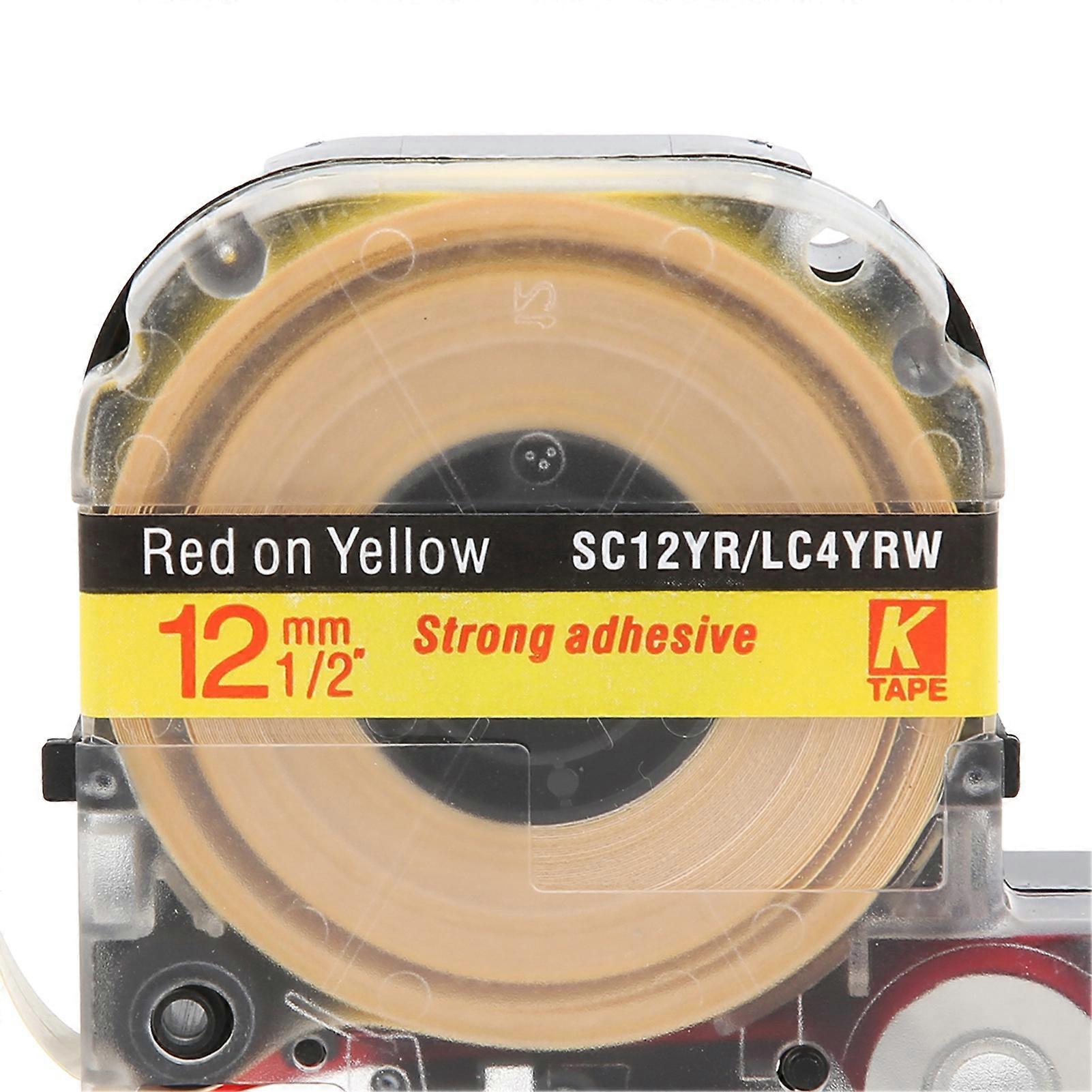 Labeling Tape Corrosion Wear Resistance 12mm Anti Corrosion Label Making for KING JIM Printer