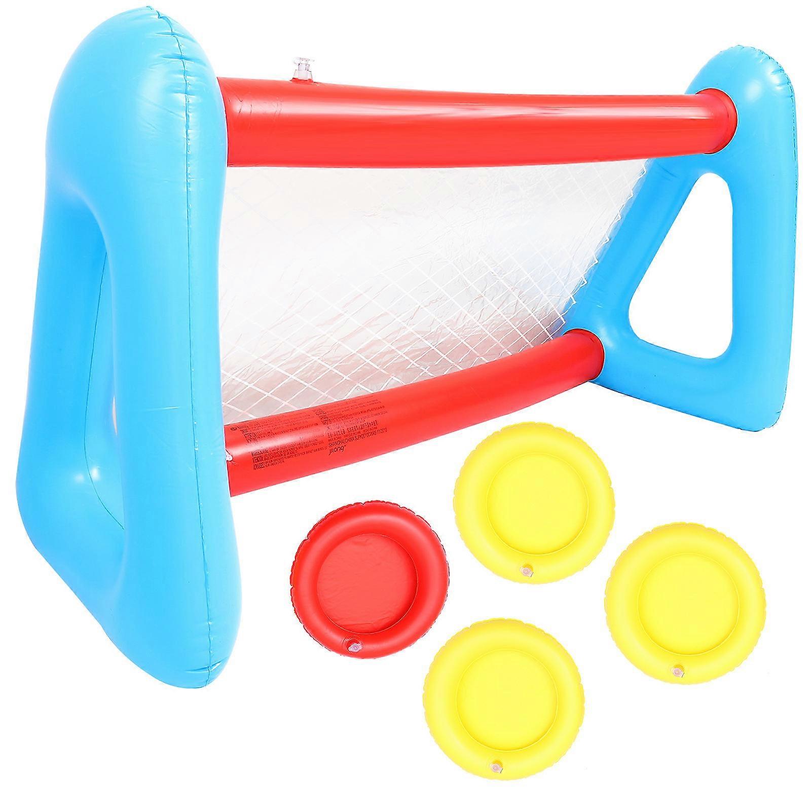 Pool Party Volleyball Net Inflatable Pool Float Set Water Volleyball Game Easy Inflation Summer Recreation 1Set