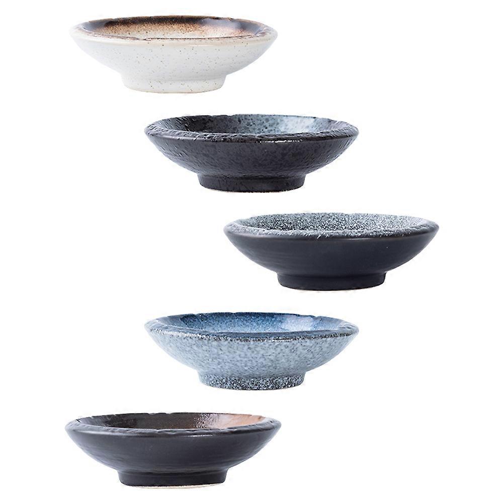 Ceramic Sauce Dipping Bowls for Kitchen Use Assorted of 5 Beautiful Pattern Plates