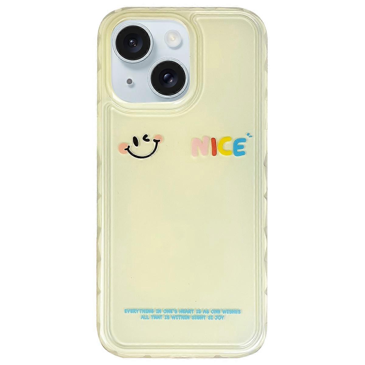 Creative Edge Simple Smile Face Pattern TPU Hybrid PC Phone Case
