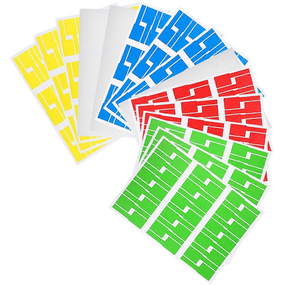 Printable Cable Labels for Book Self Adhesive Cord Labels Made of Glassine Paper Assorted Color 20 Sheets