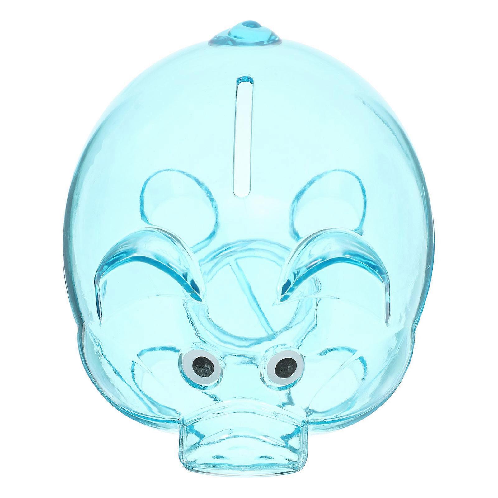 Childrens Money Bank Large Coin Saving Pot Material Home Use Blue 1Pcs