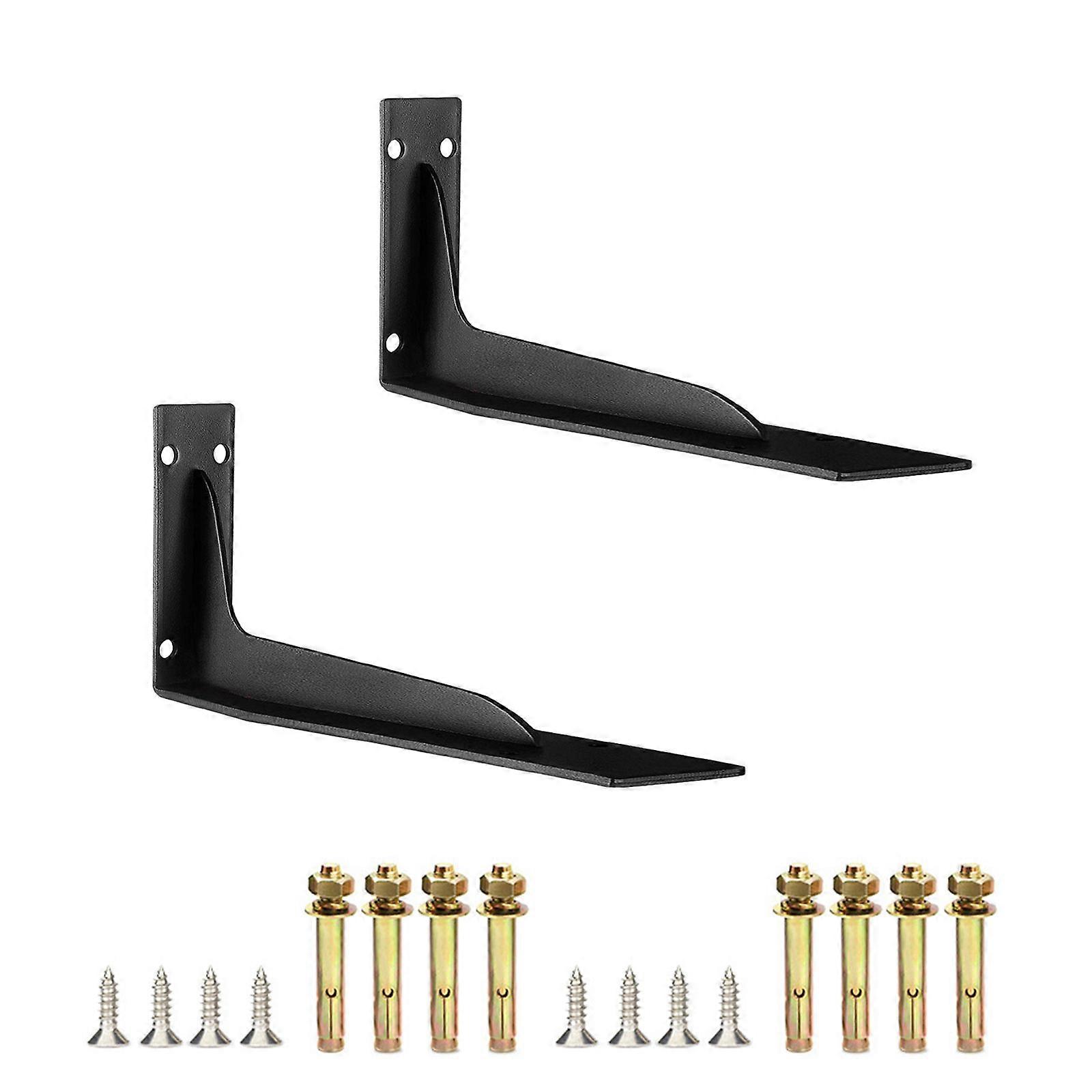 1Pair Heavy Duty Shelf Brackets Wall Mounted Corner Brace Joint Right Angles Bracket for Wood Board Space Saving Multicolor