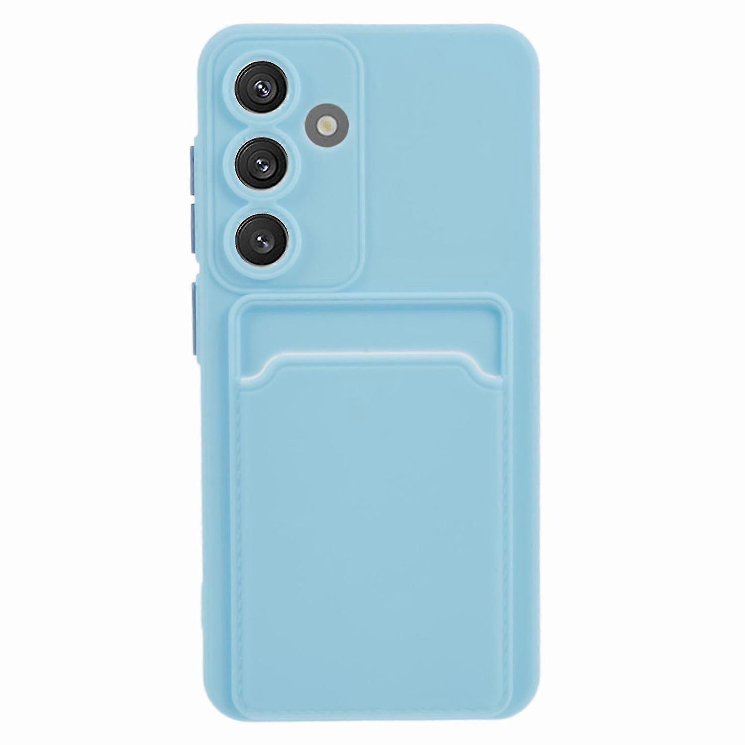 Galaxy S25/S24 Case with Card Slot, Matte Finish & Fingerprint-Free Back Cover