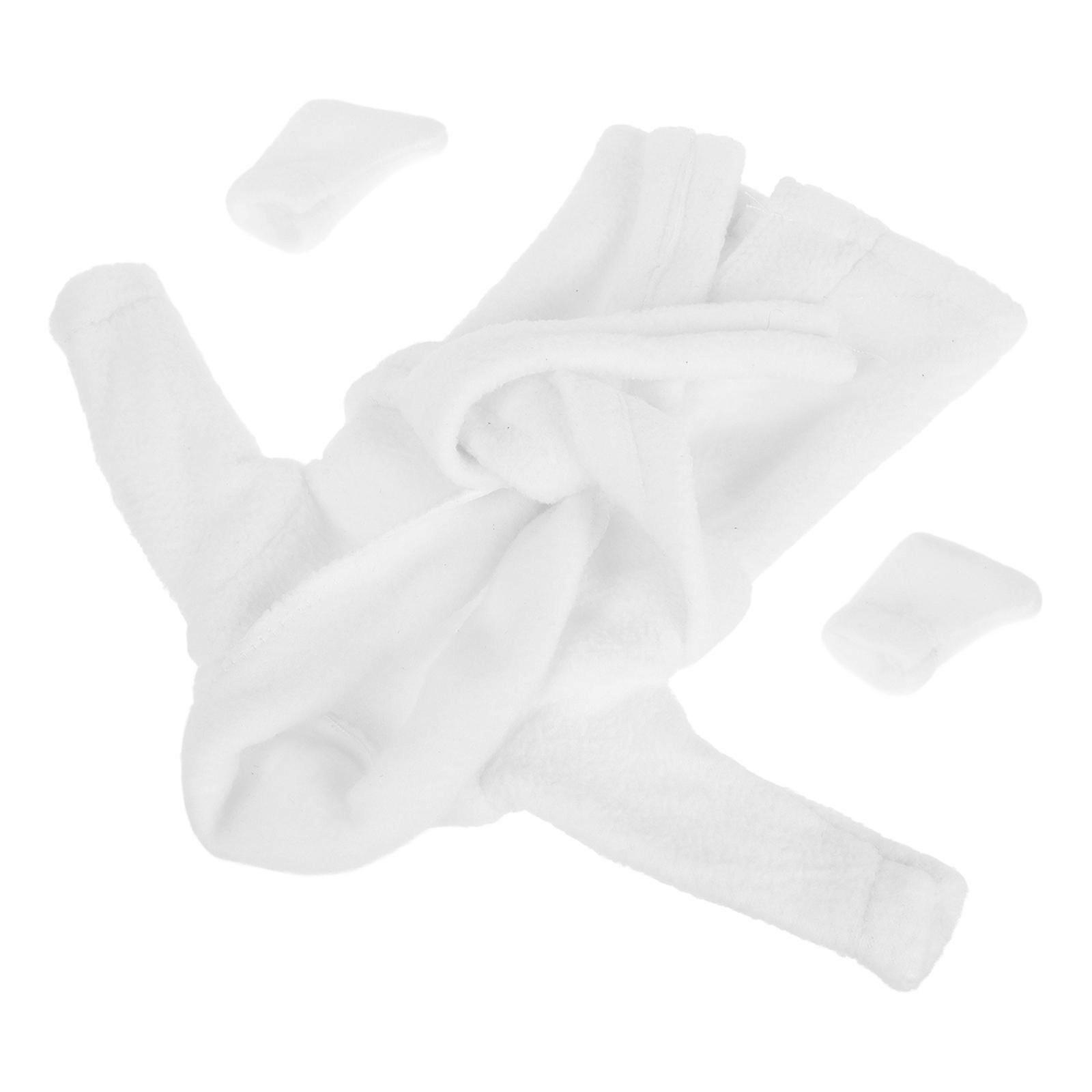 White Cloth Doll Bathrobe Accessory Miniature Bathrobe Set for Decoration Soft and Cute Outfit