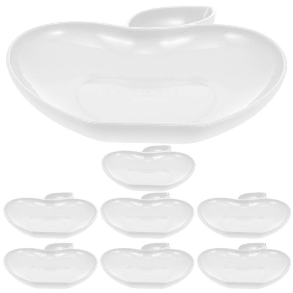 White PP Material Household Fruit Tray for Home Lightweight and 8 Pieces