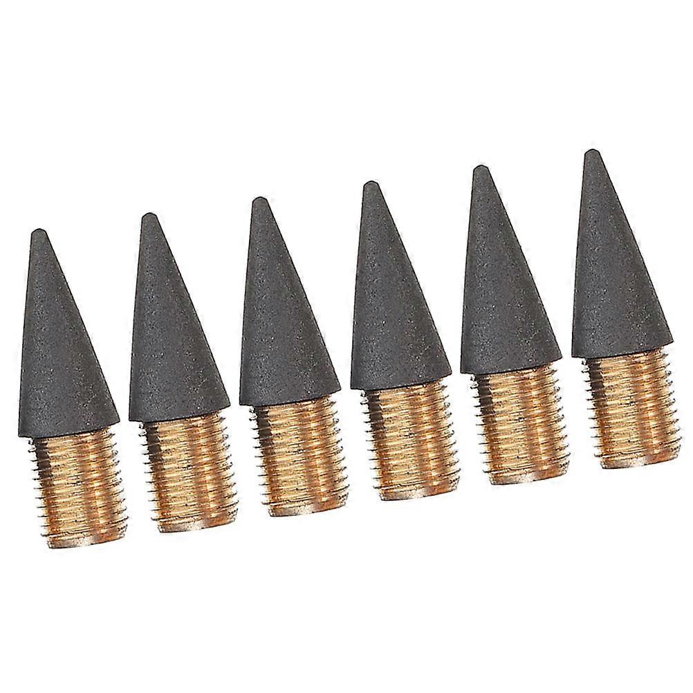 Portable Inkless Pencil Tips For Daily Use 1.50X0.50X0.50CM Simple Design Replacement Tip 6Pcs