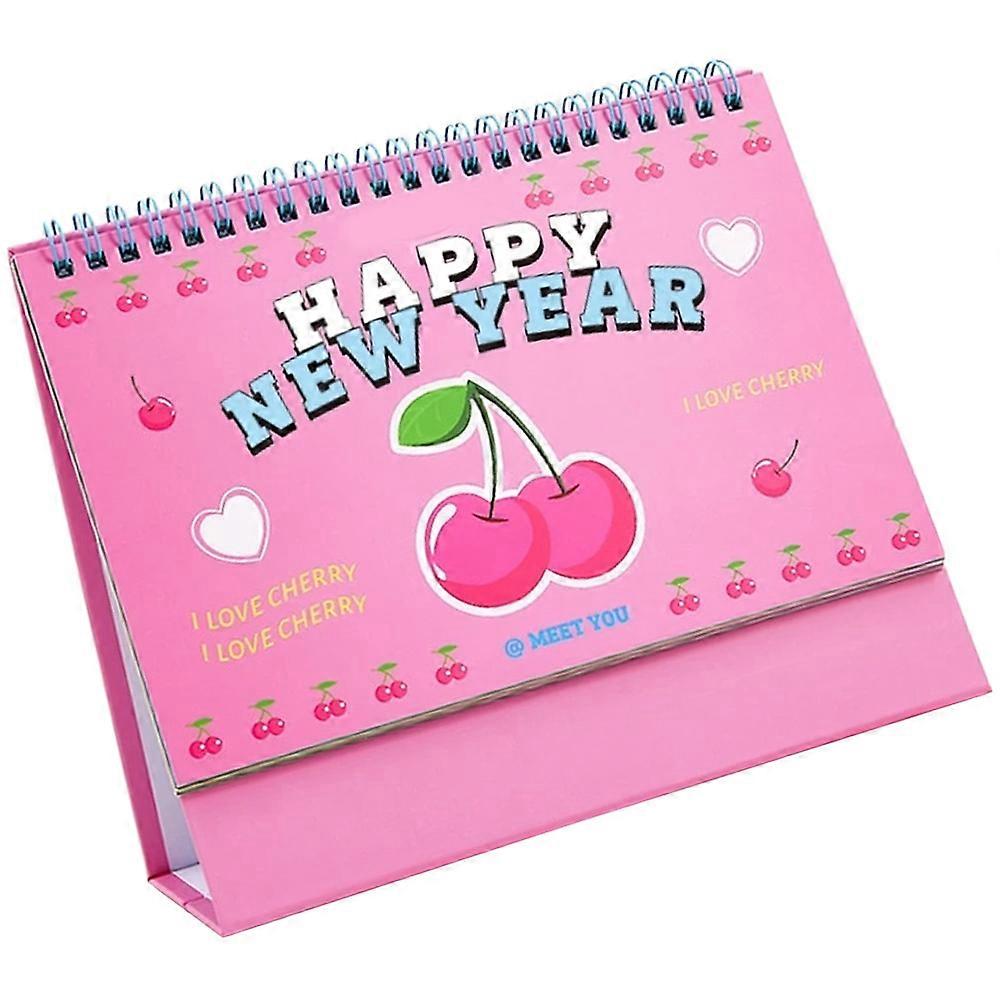 Desk Calendar Office Desk Calendar Students Rectangular Pink 21x17cm Date Recording 1Pack