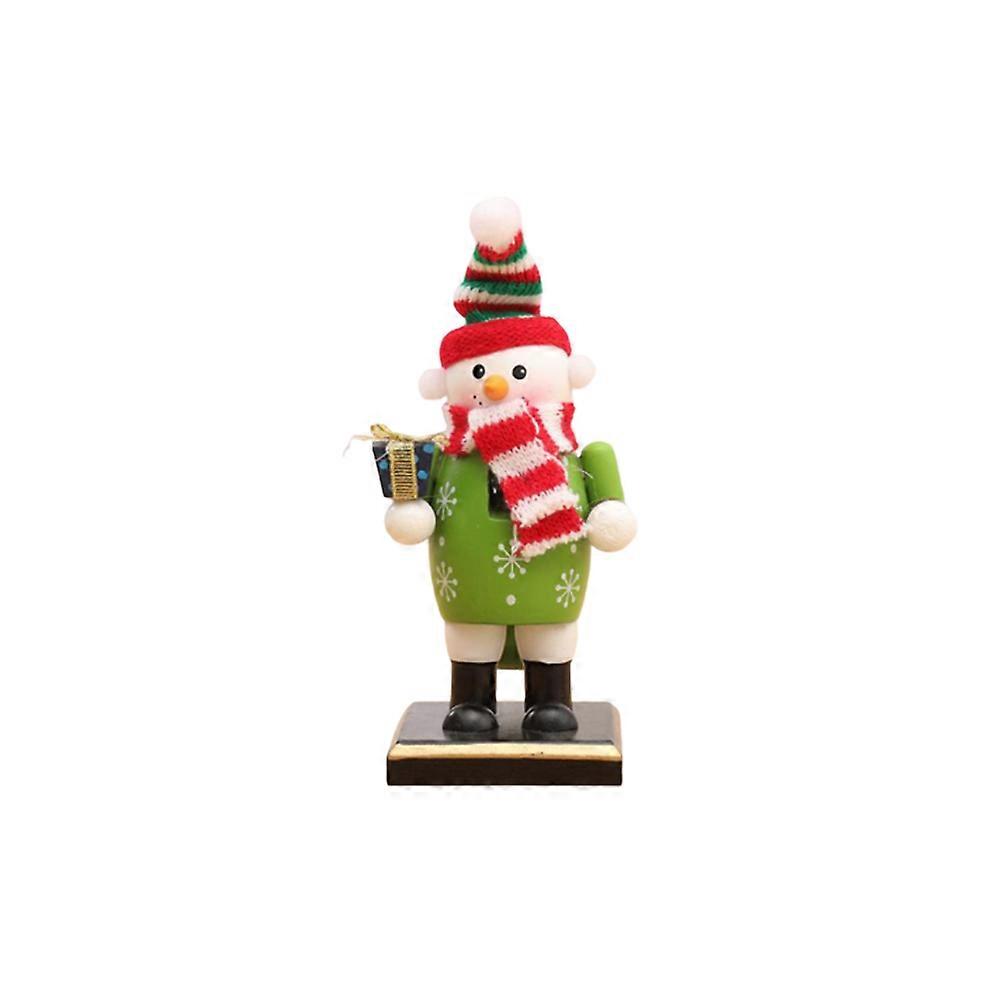 Multi Color Nutcracker Puppet Wooden Desktop Decoration Christmas Ornament for Kids Playing 7.5 Inch