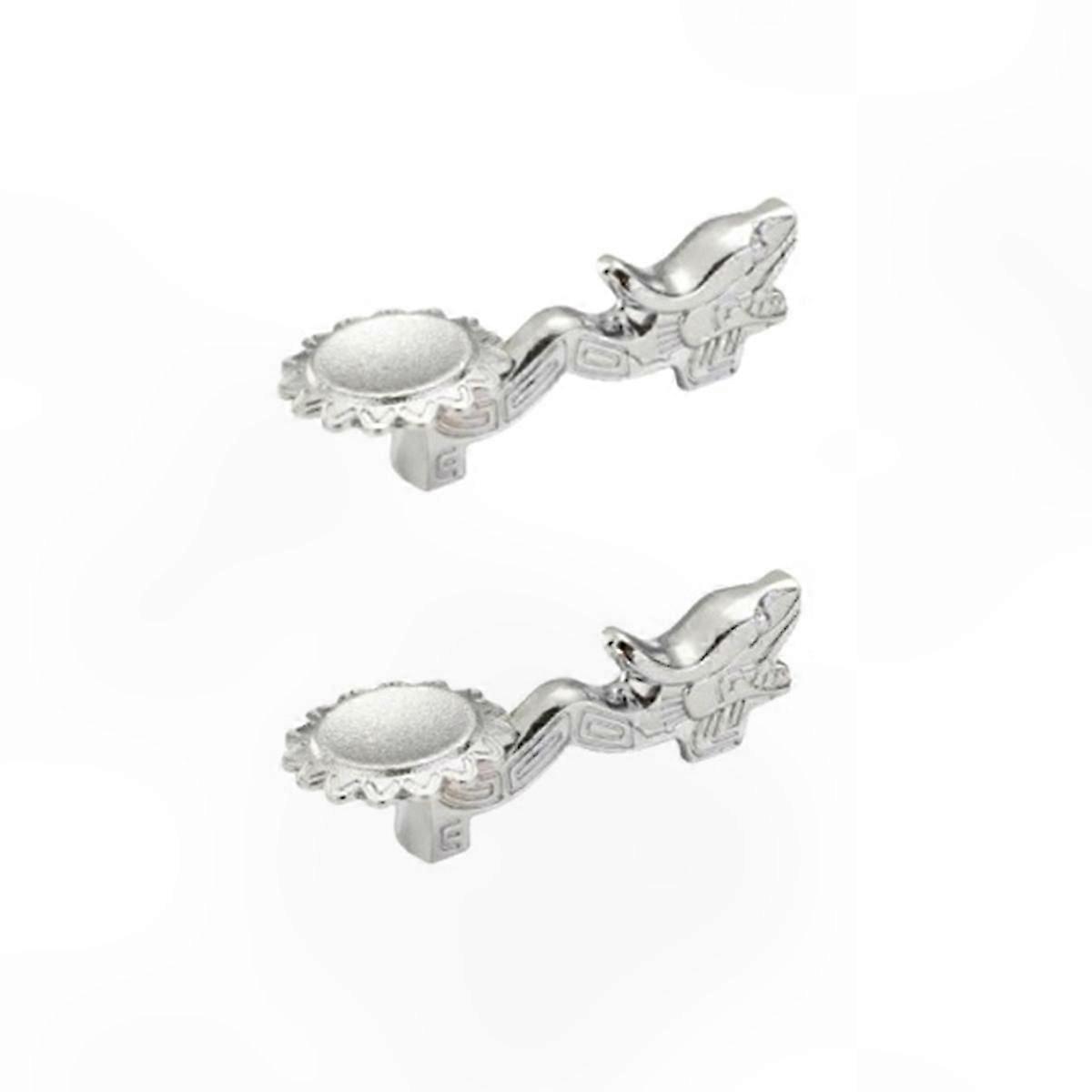 Retro Dragon Design Essstäbchenhalter, Silber, 2 Stück