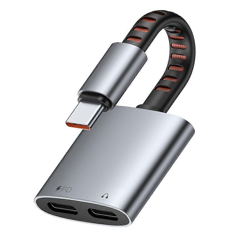MCDODO CA-3370 MDD 2 in 1 Audio Adapter Cable USB-C to Dual USB-C Charging Audio For Smartphones Tab