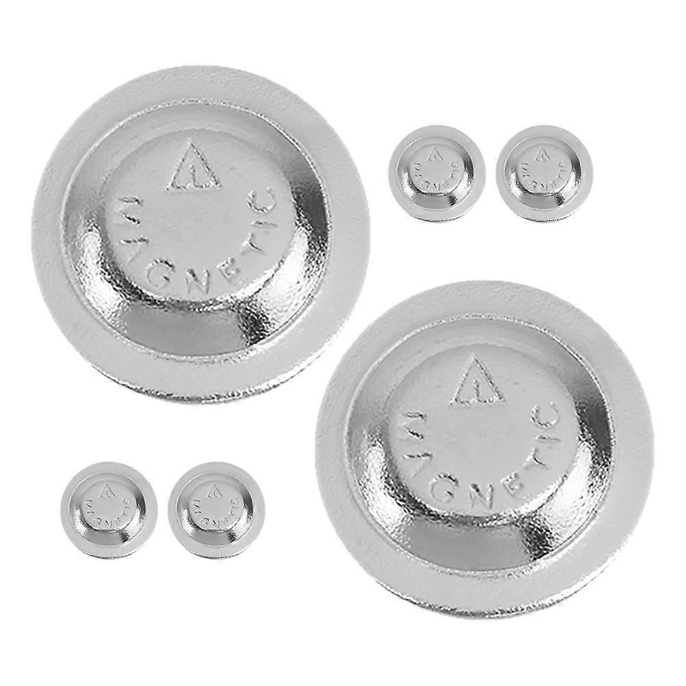 Silver Name Badge Magnets with Strong Holding Power for Decoration 6pcs Small Size Safe Material