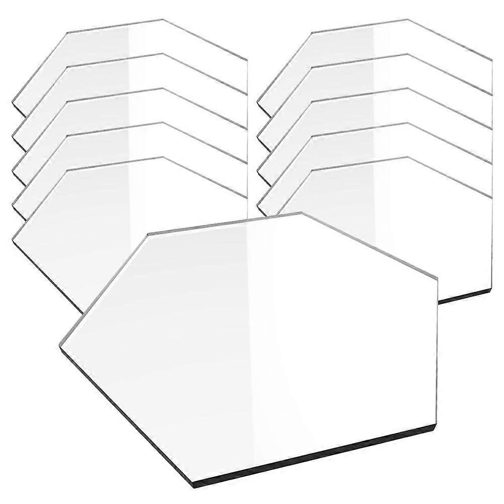 20Pcs Blank Acrylic Sign Wedding Table Number Board For Couples 8X7CM White For DIY Crafting